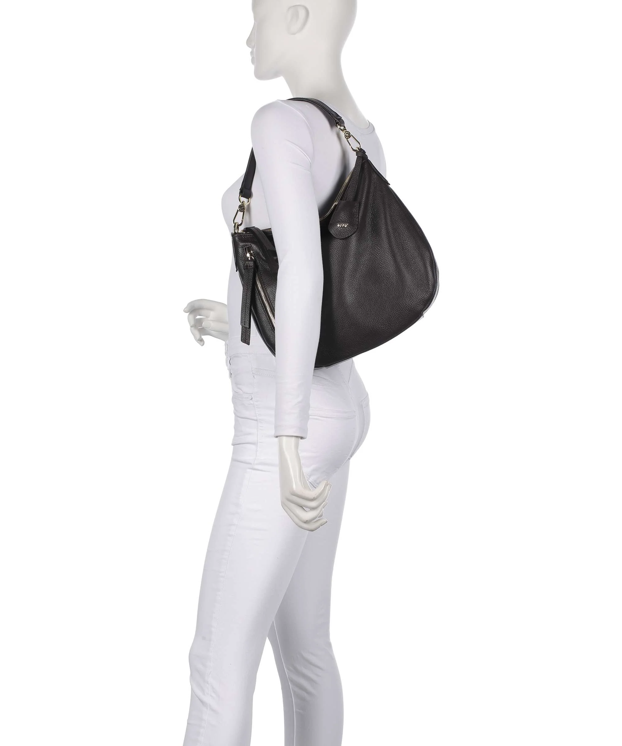 Abro Adria Juna Small Hobo tas dark brown - Image 3