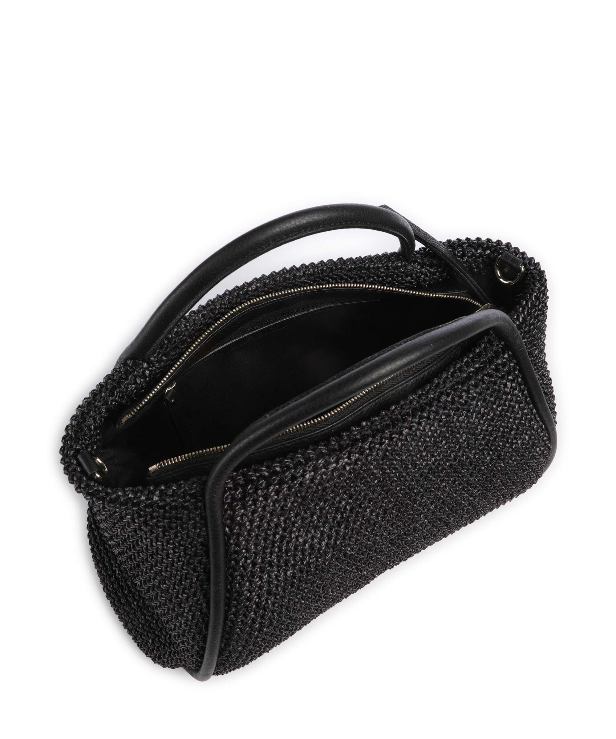 Abro Maglia Raffia Willow Handtas black/gold - Image 6