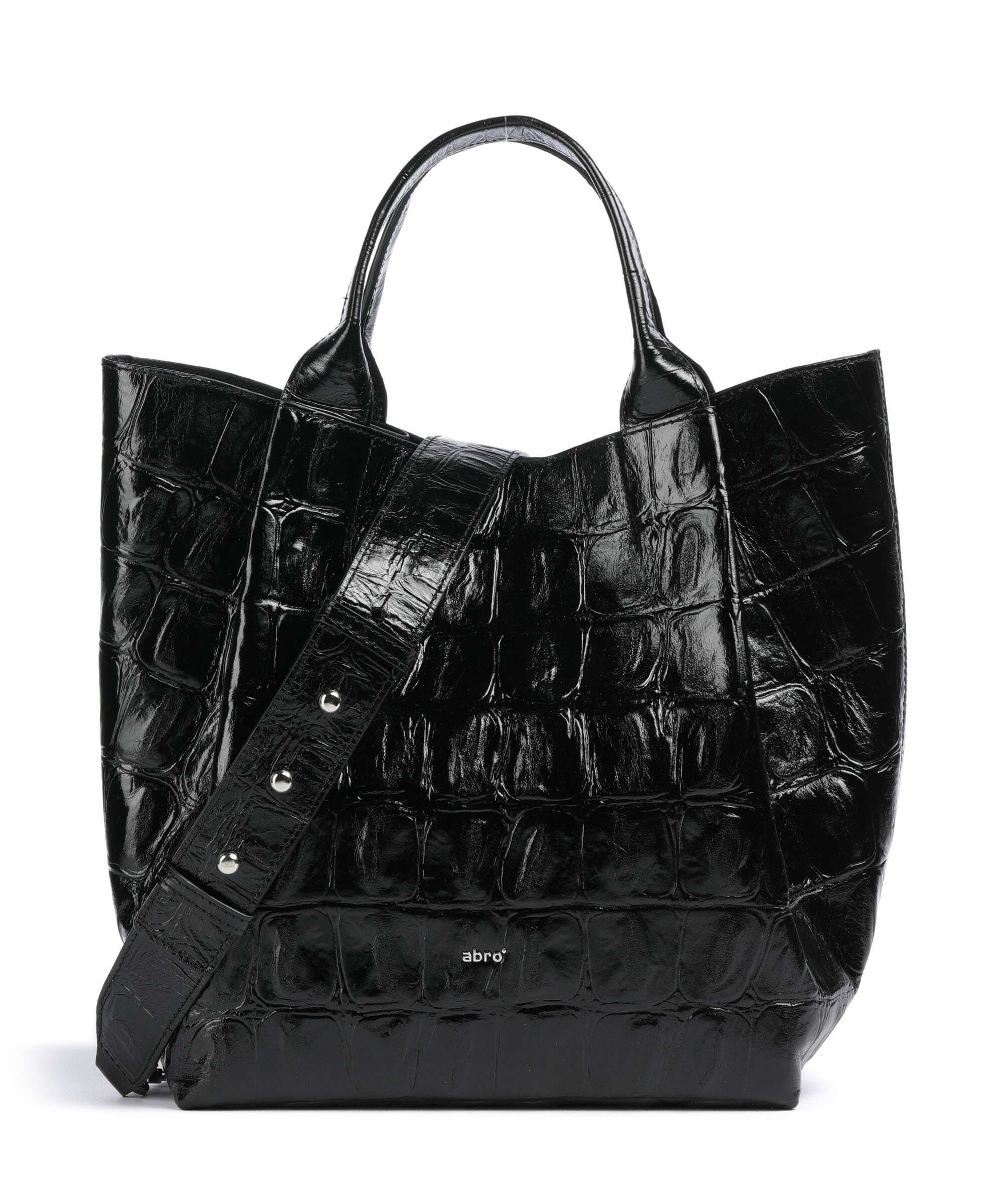Abro Maxi Cocco Essential Medium Handtas black/nickel