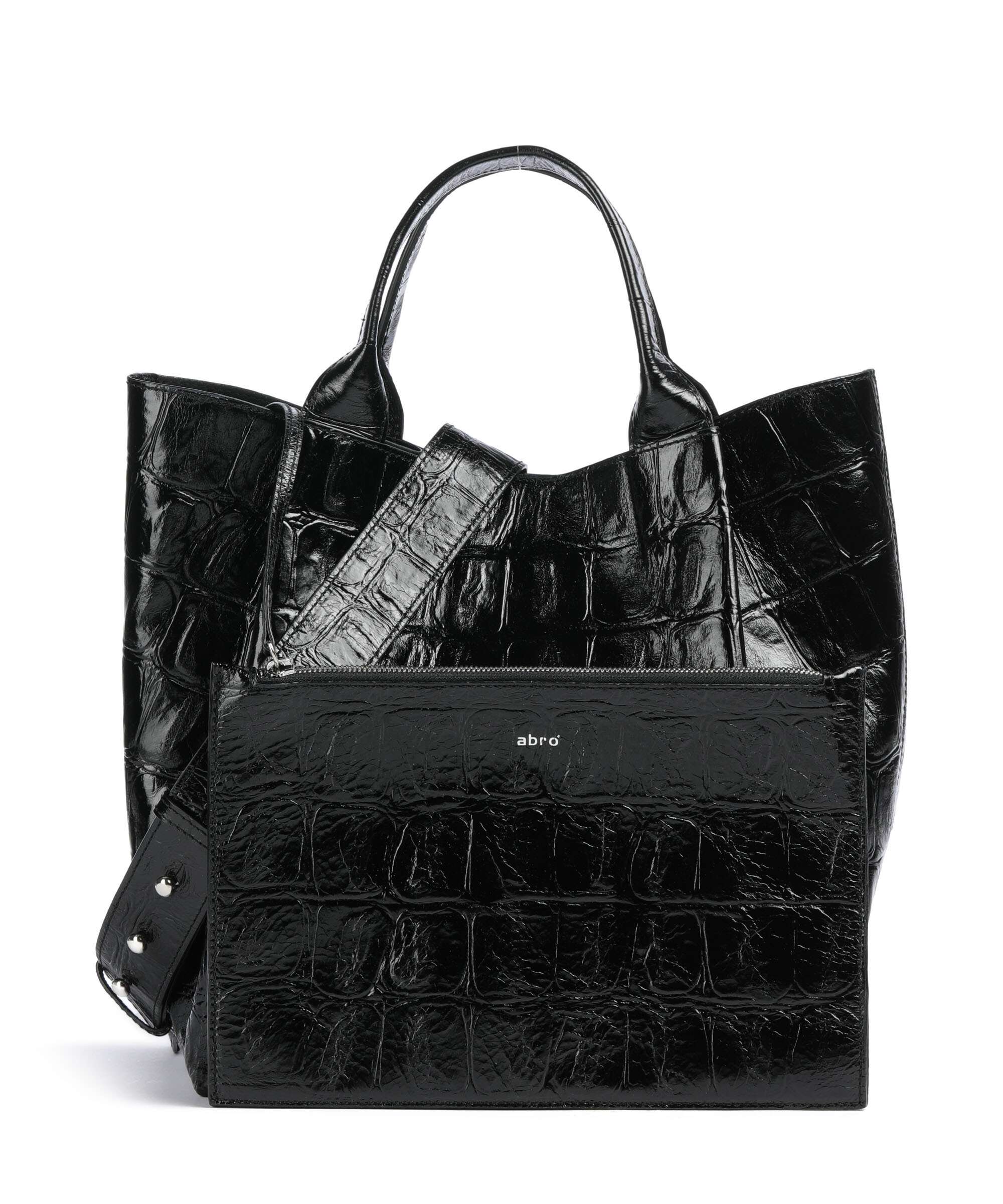 Abro Maxi Cocco Essential Medium Handtas black/nickel - Image 4