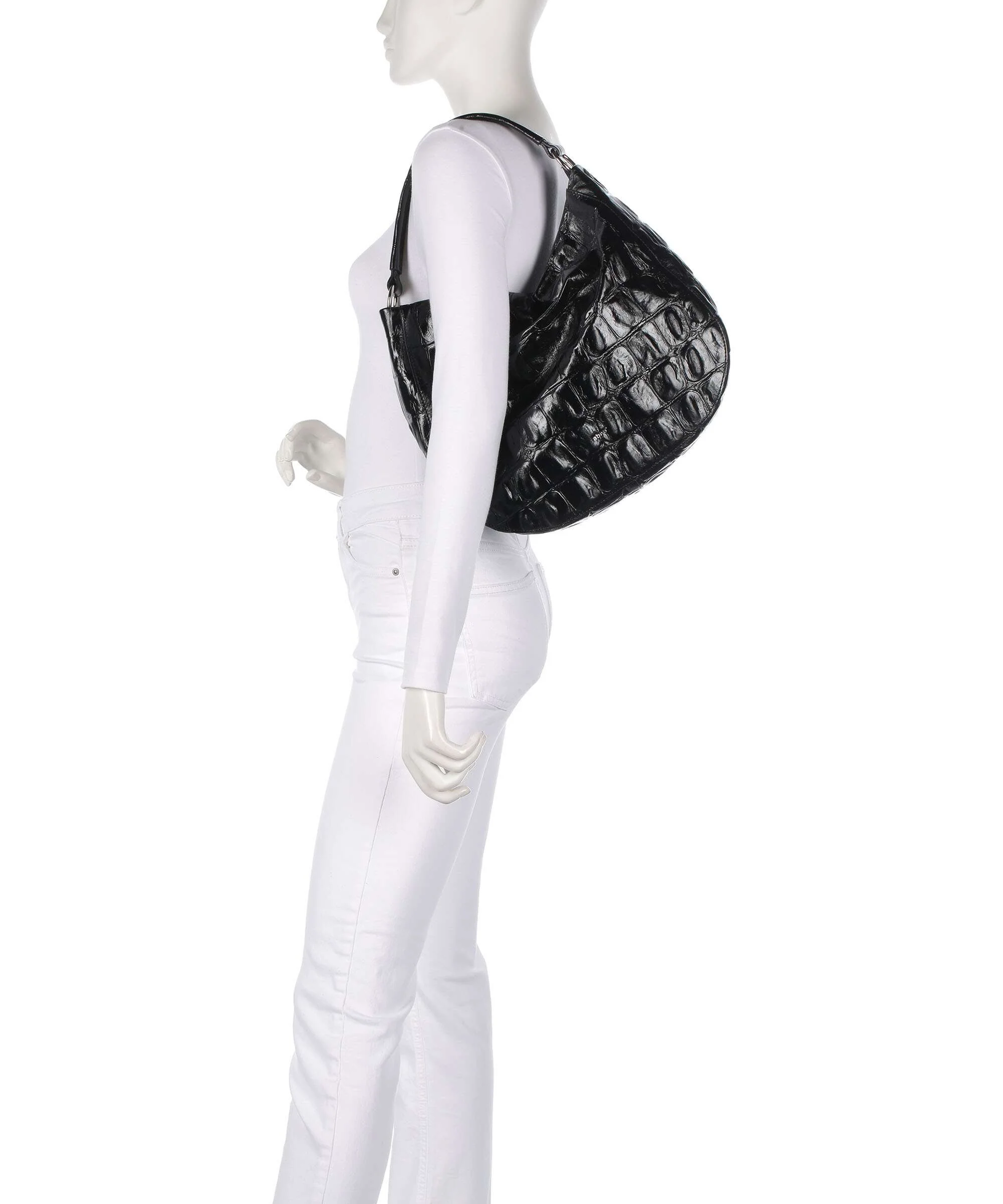 Abro Maxi Cocco Mia Hobo tas black/nickel - Image 3