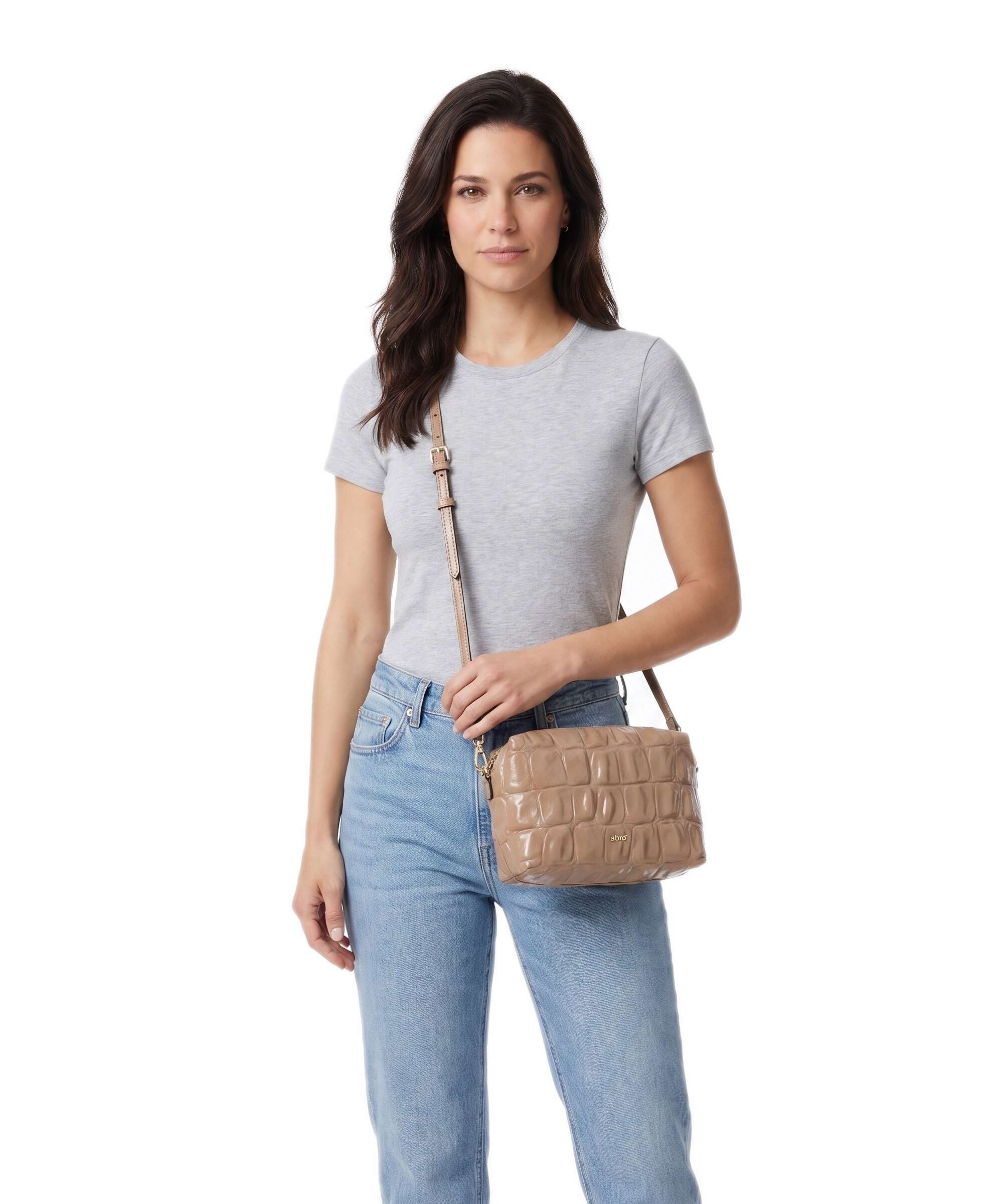 Abro Maxxi Cocco Kaia Crossbody tas cappuccino - Image 3
