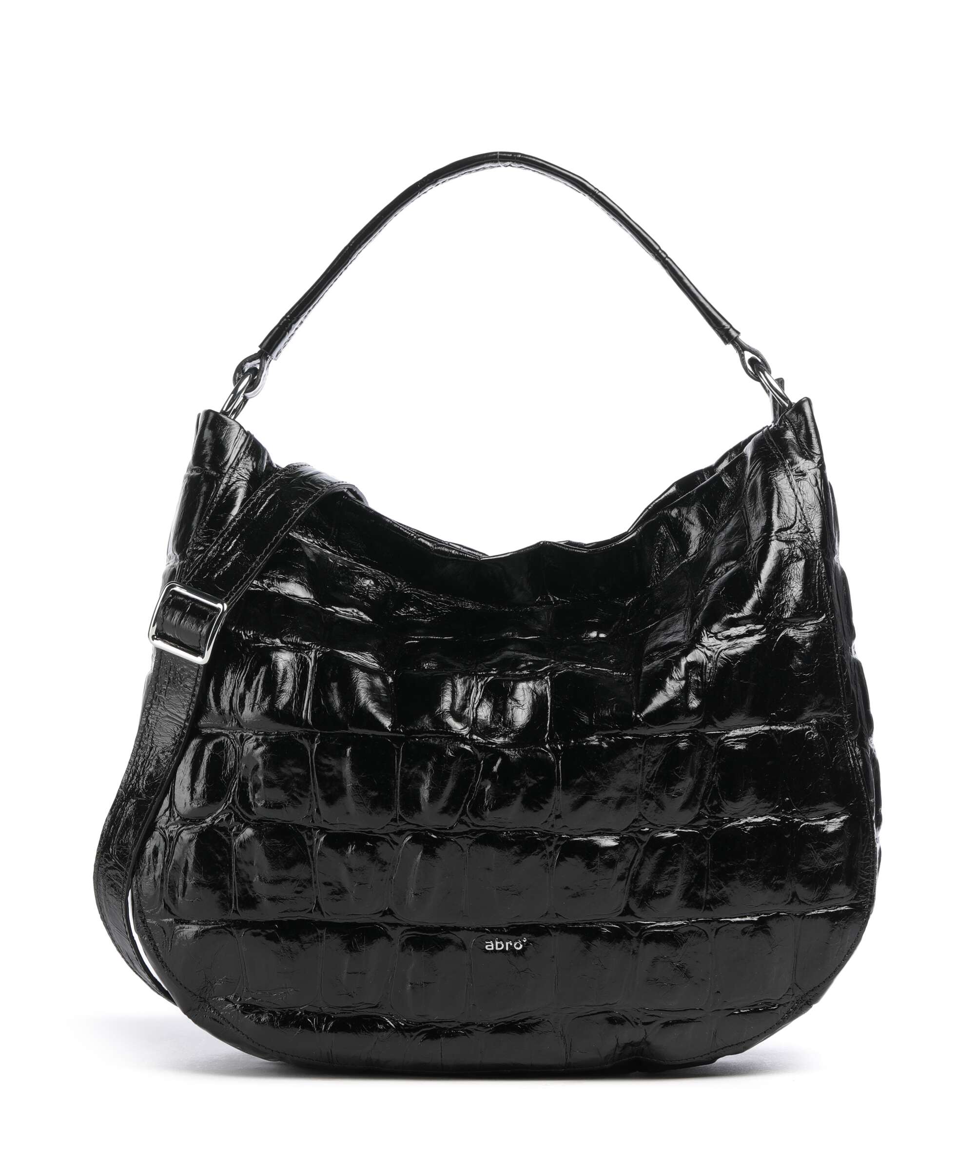 Abro Maxxi Cocco Mia Hobo tas black/nickel