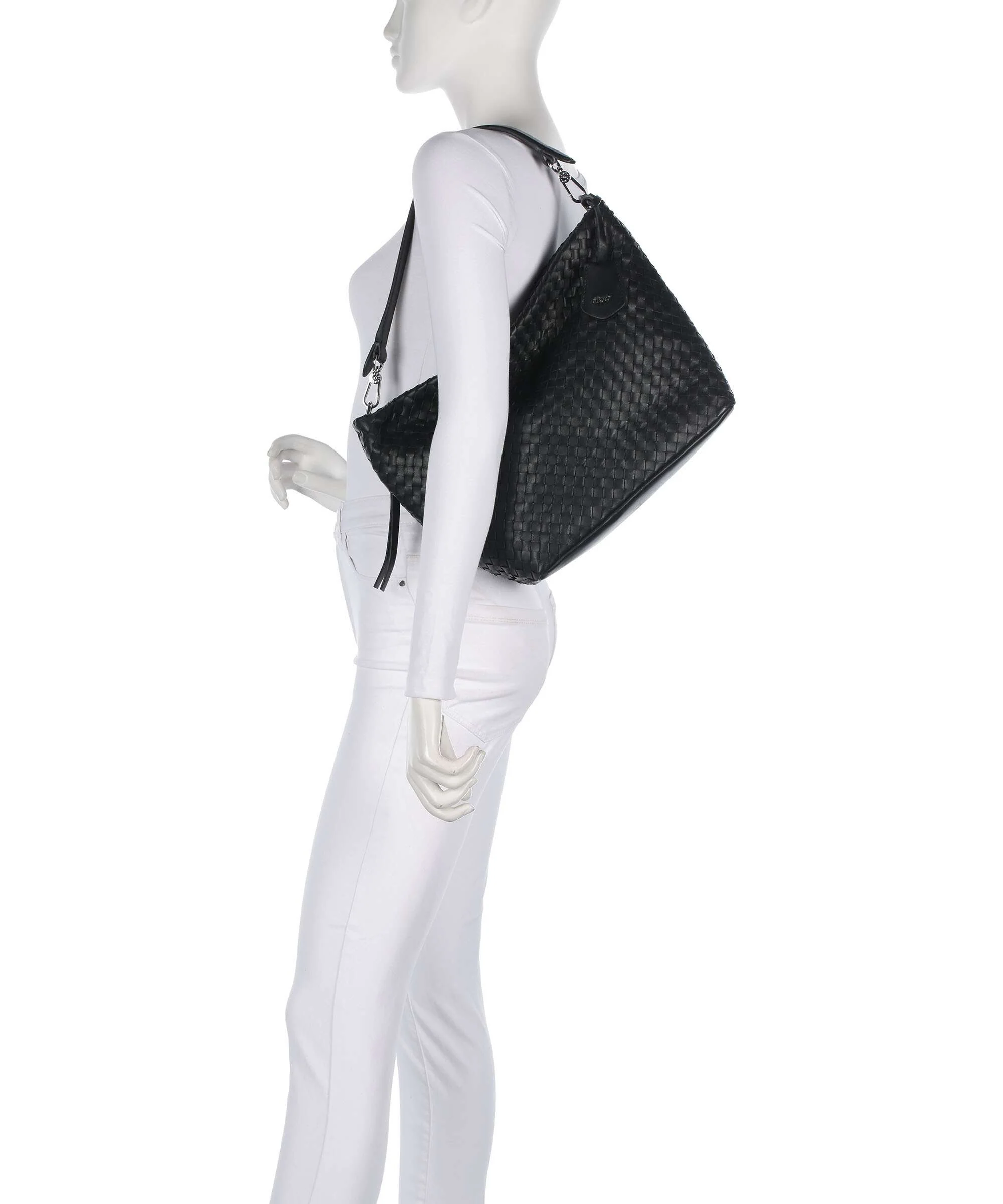 Abro Piuma Ebony Hobo tas black/nickel - Image 3