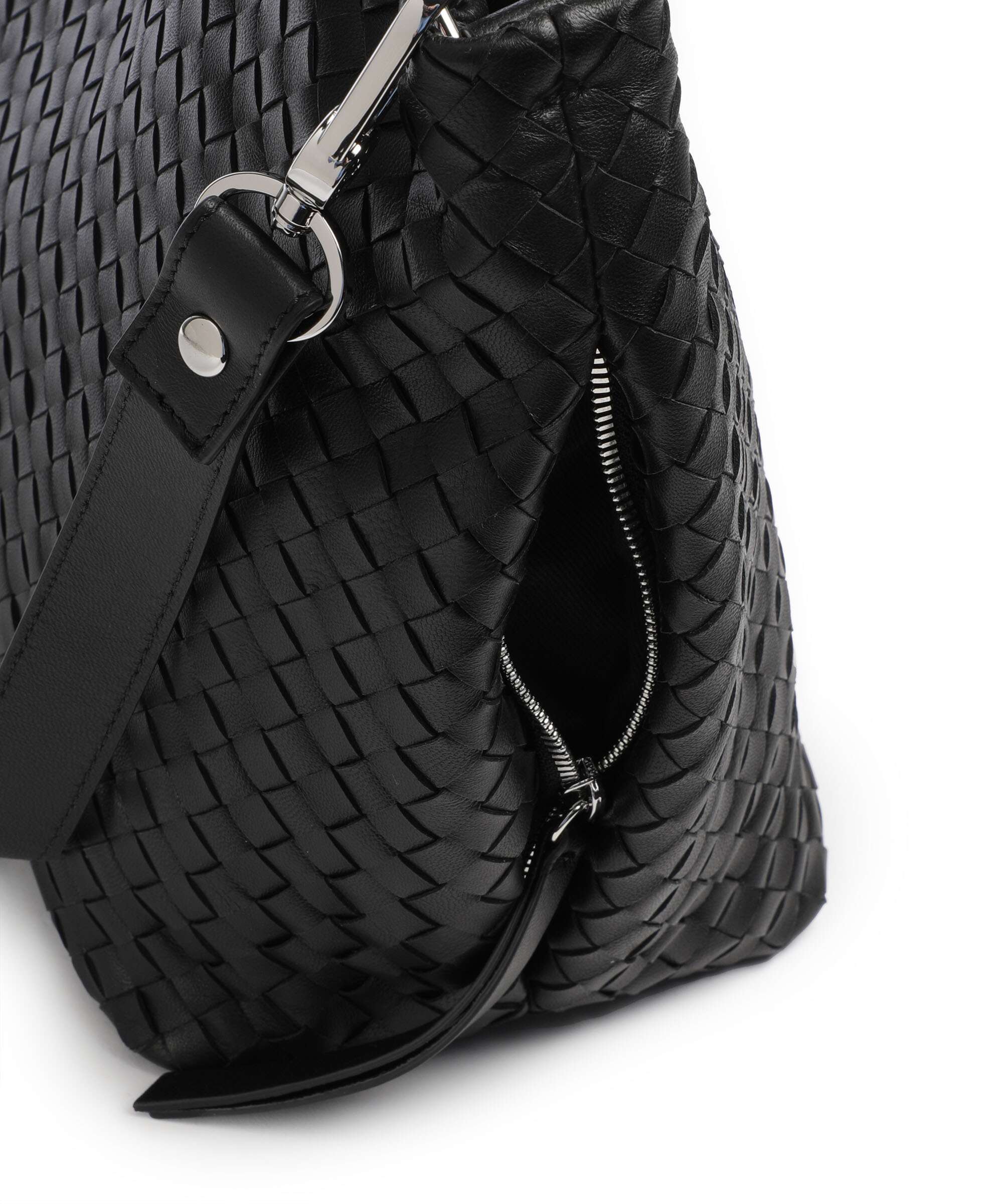 Abro Piuma Ebony Hobo tas black/nickel - Image 5