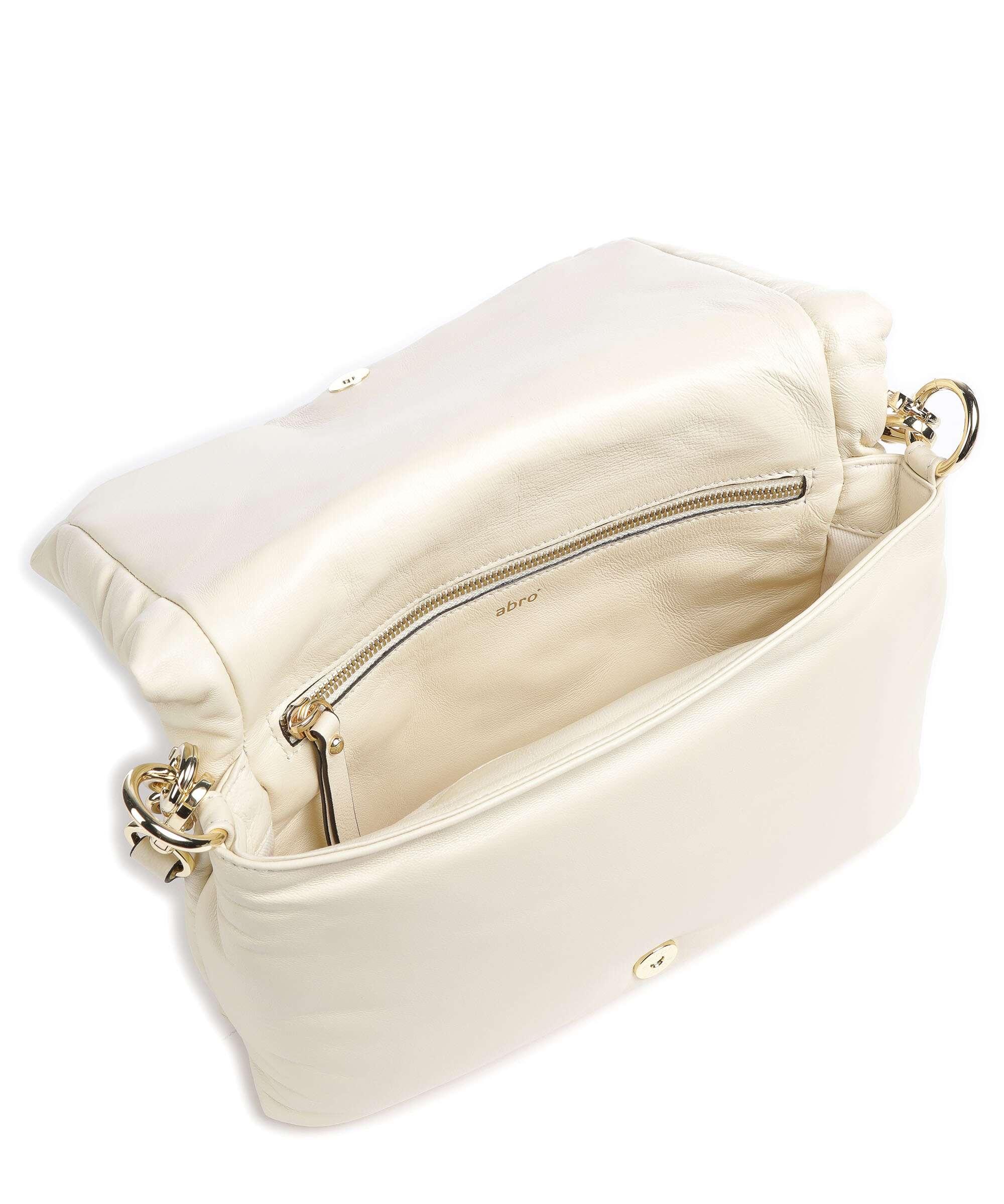 Abro Piuma Lucido Puffer Schoudertas milk - Image 6