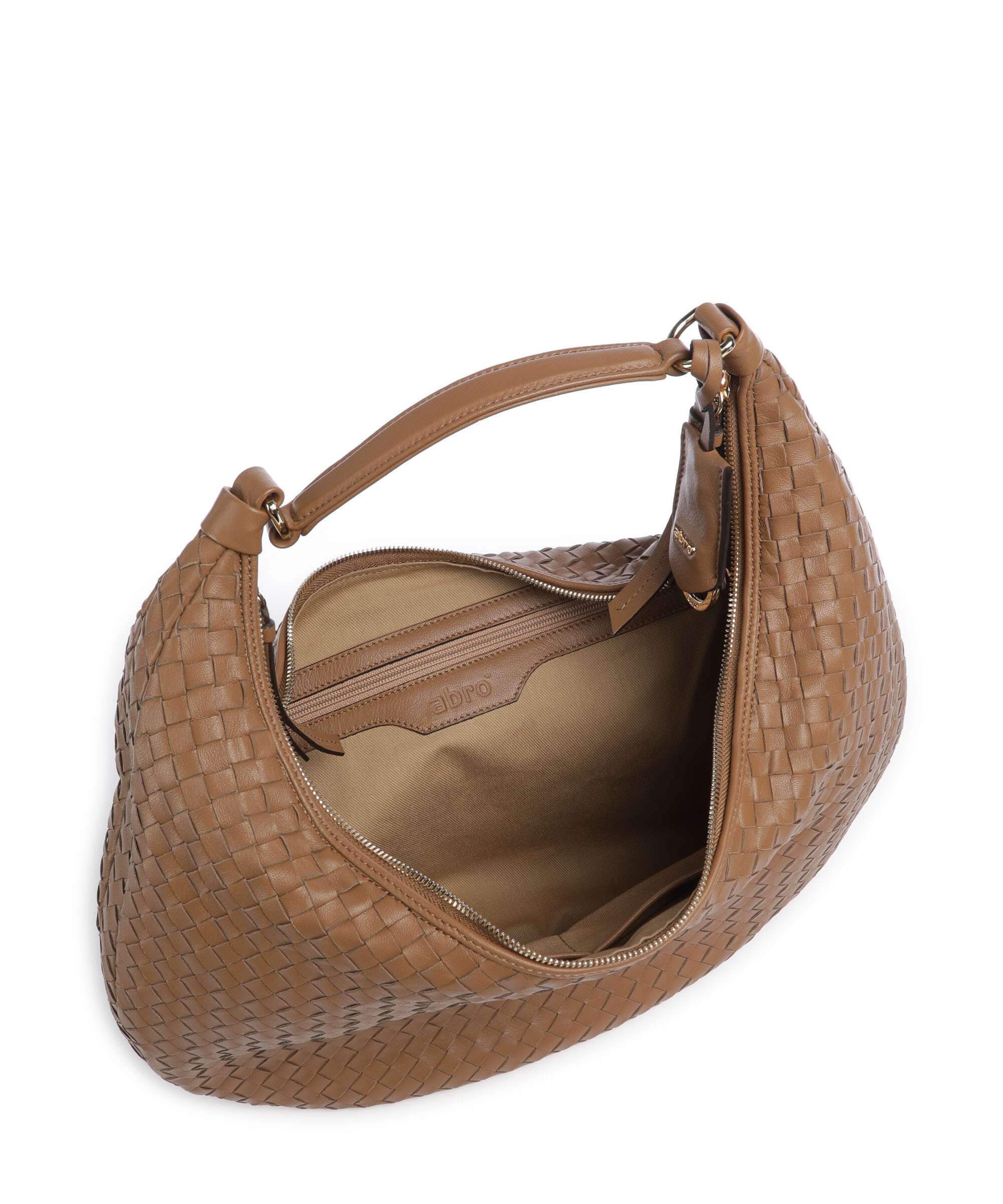 Abro Piuma Nana Hobo tas caramel/cognac - Image 6