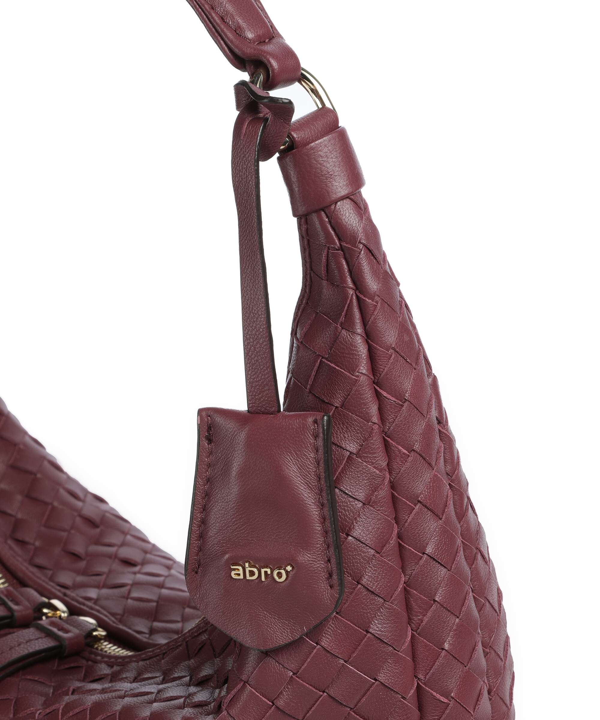 Abro Piuma Nana Small Hobo tas bordeaux - Image 4