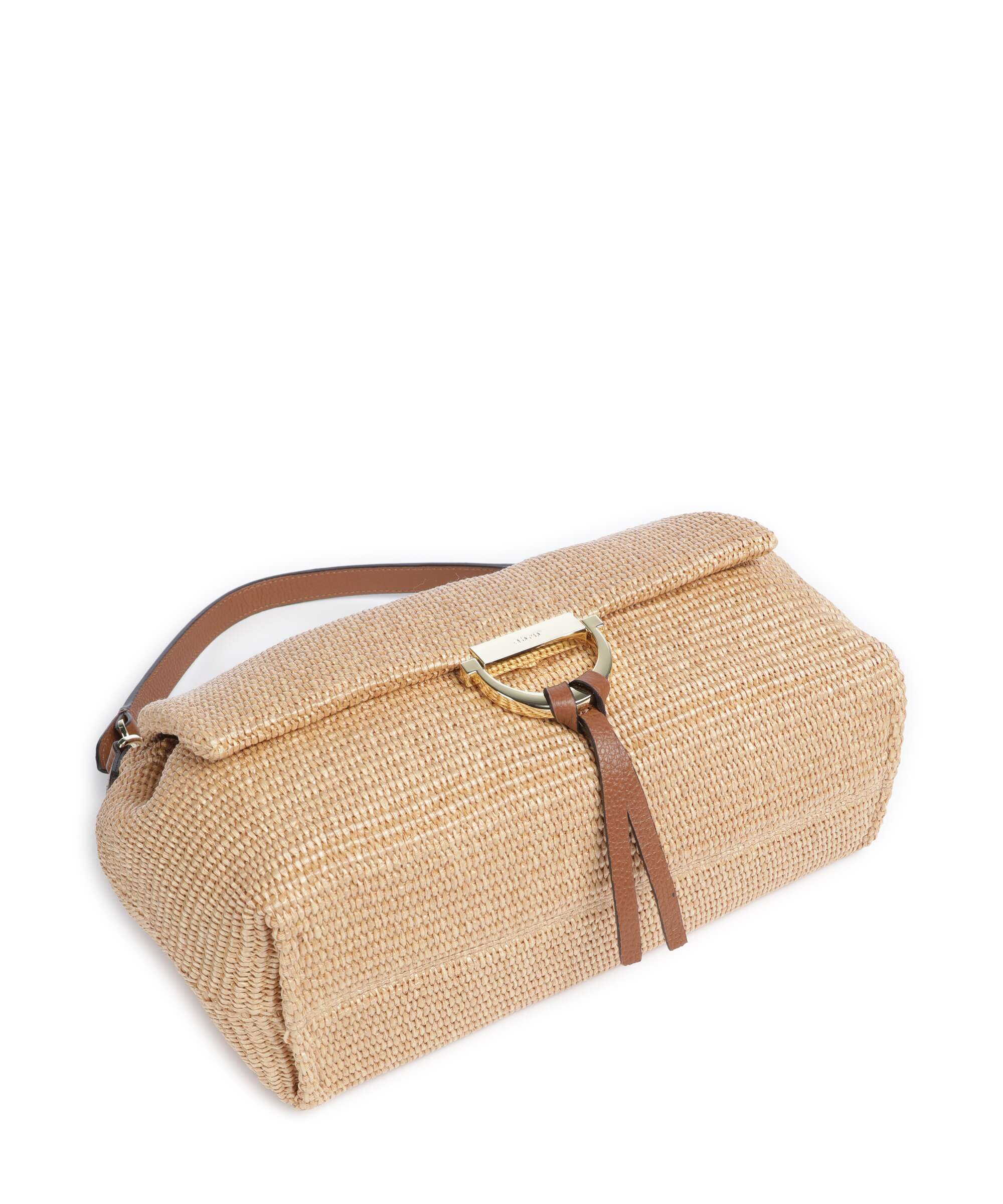 Abro Raffia Classica Temi Large Schoudertas natural - Image 5