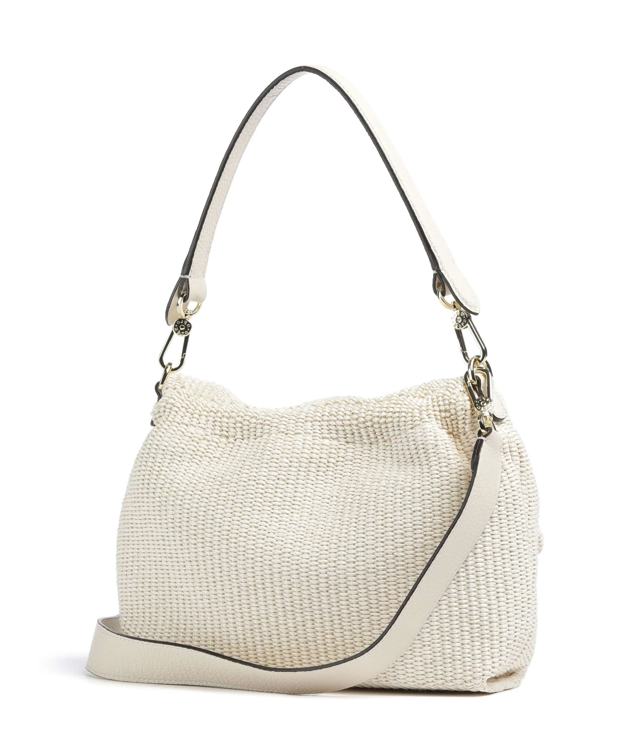 Abro Raffia Classica Temi Medium Schoudertas beige - Image 2