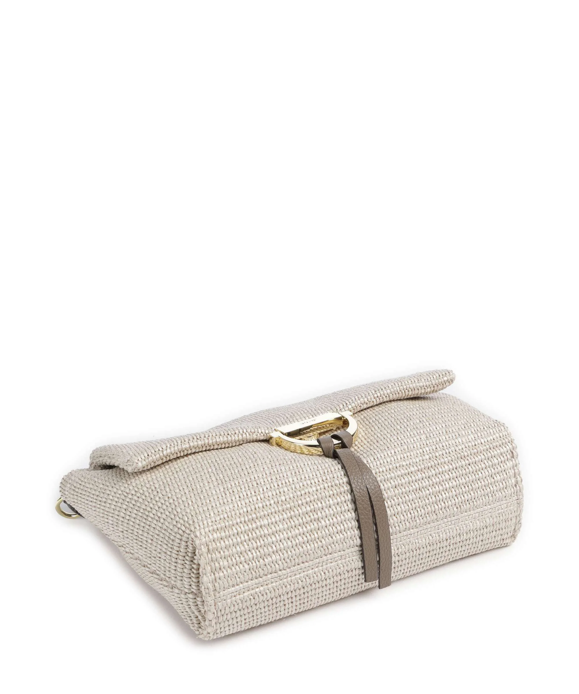 Abro Raffia Classica Temi Medium Schoudertas sahara - Image 5