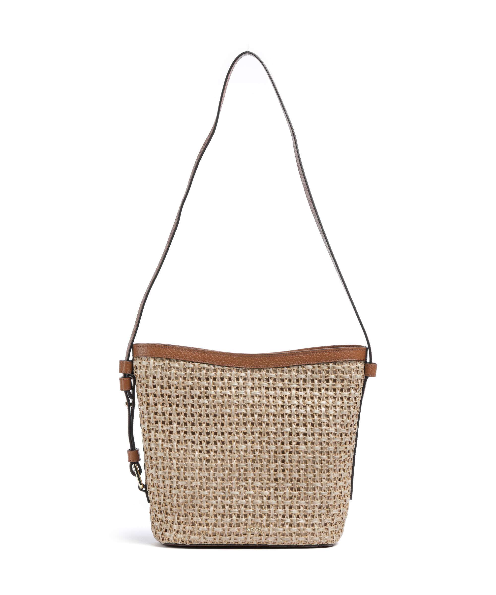Abro Raffia Cordino Cosmo Crossbody tas caramel/cognac