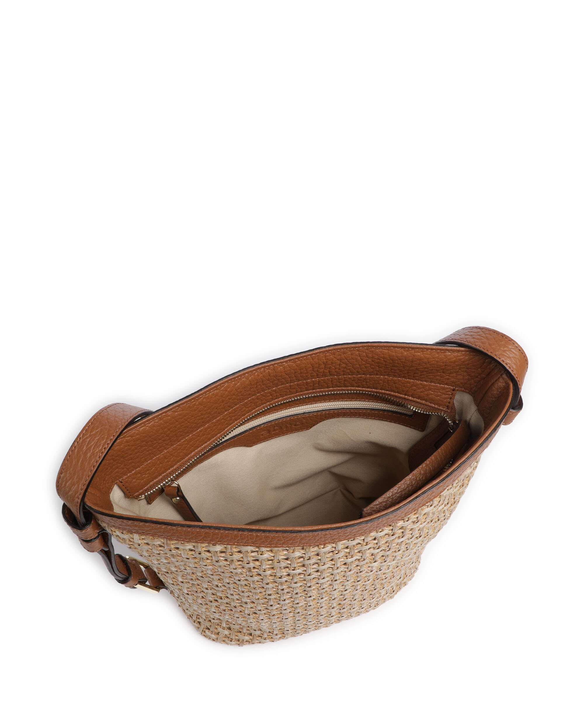 Abro Raffia Cordino Cosmo Crossbody tas caramel/cognac - Image 6
