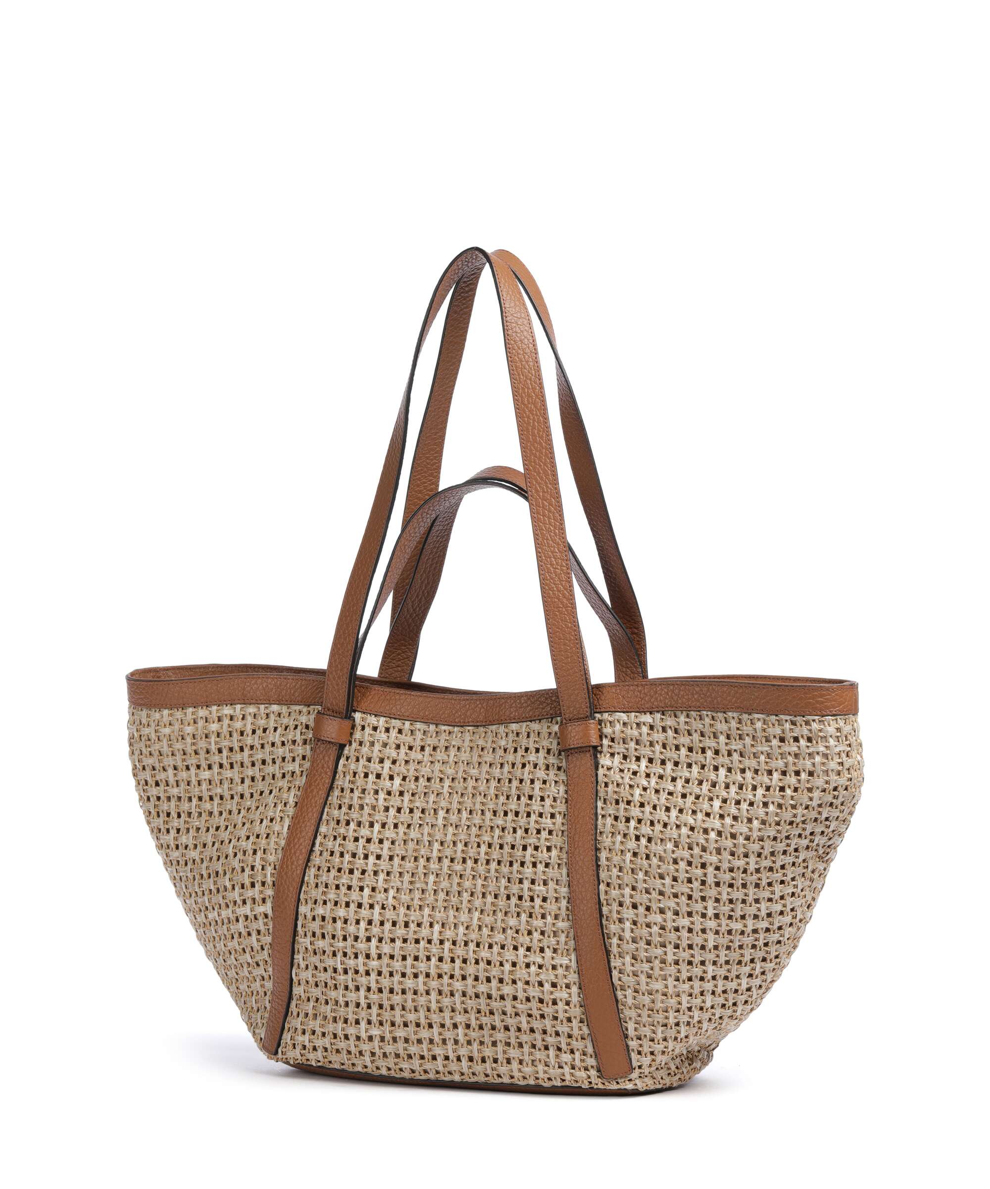 Abro Raffia Cordino Cosmo Large Boodschappentas caramel/cognac - Image 2