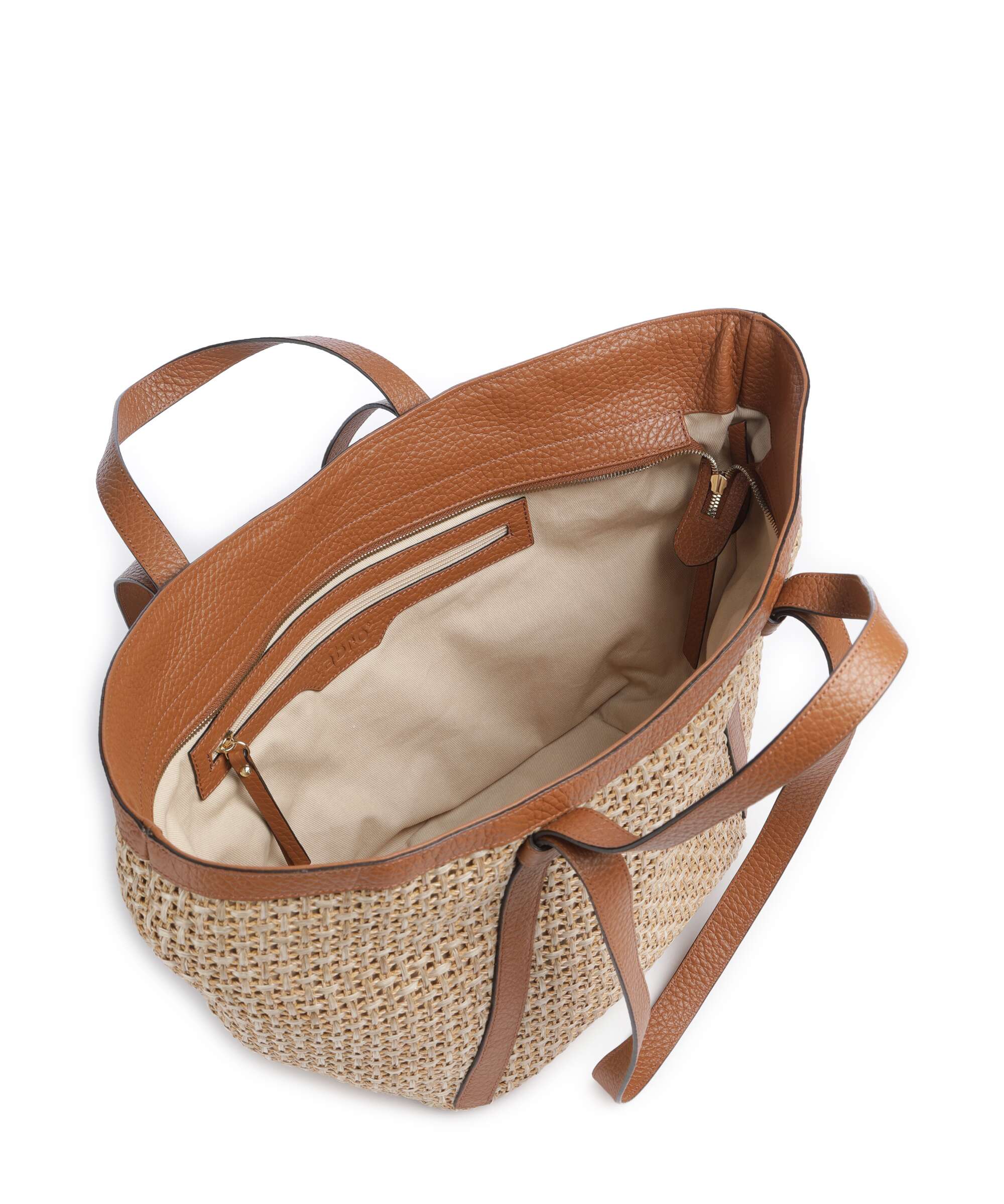 Abro Raffia Cordino Cosmo Large Boodschappentas caramel/cognac - Image 5