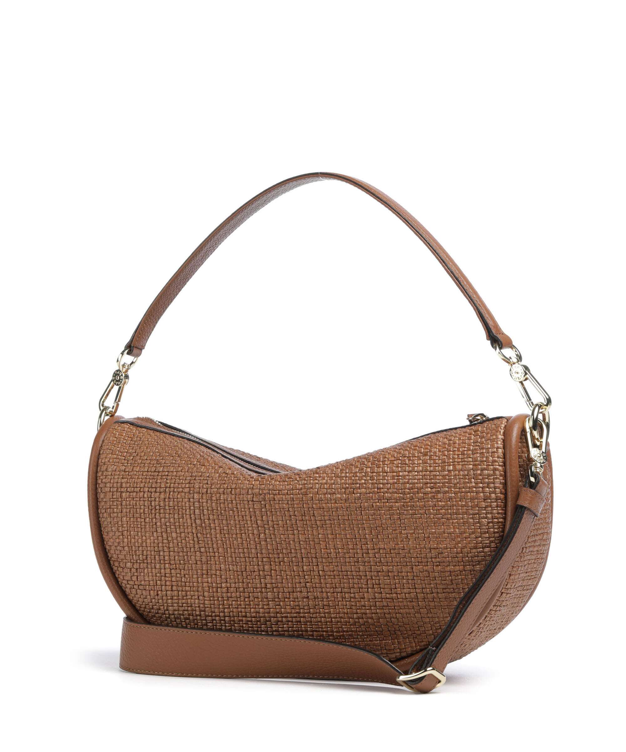 Abro Raffia Intreccio Willow Hobo tas caramel/cognac - Image 2