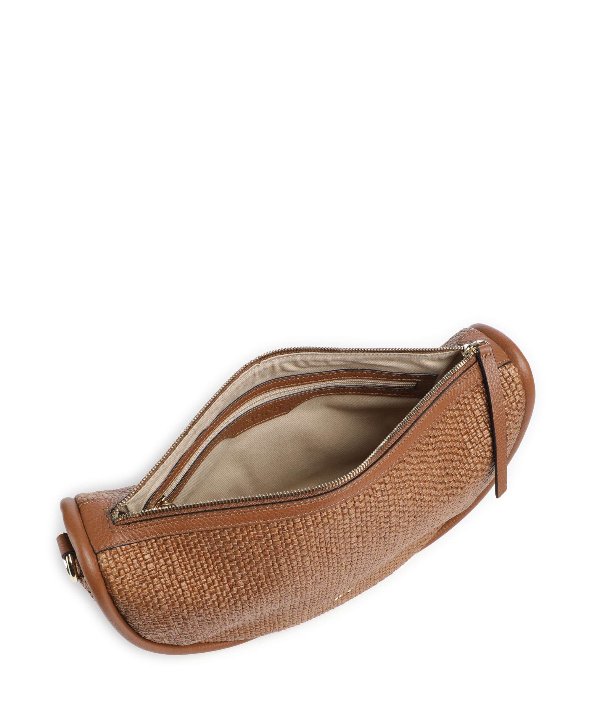 Abro Raffia Intreccio Willow Hobo tas caramel/cognac - Image 6