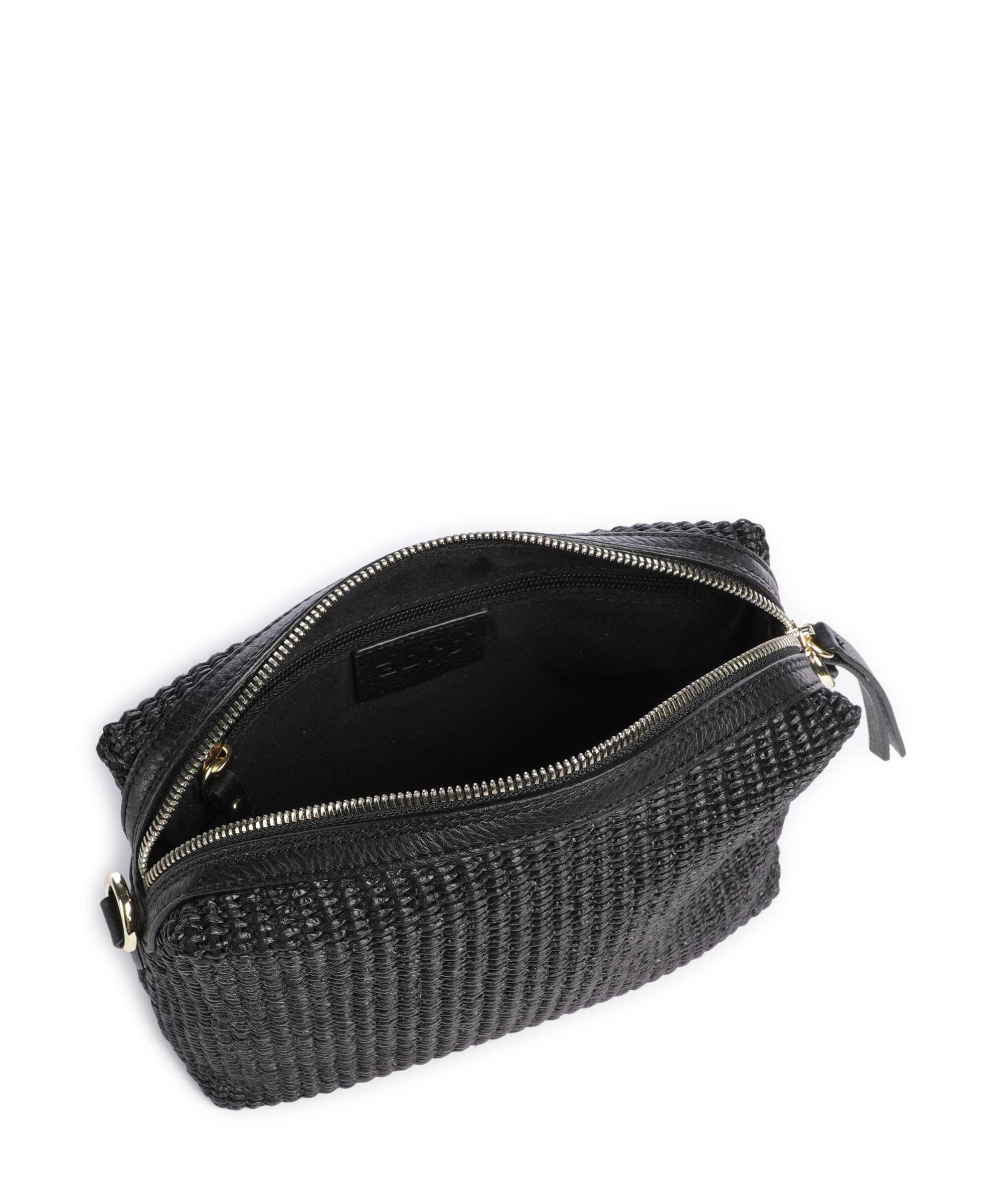 Abro Raffia Kaia Crossbody tas black/gold - Image 6