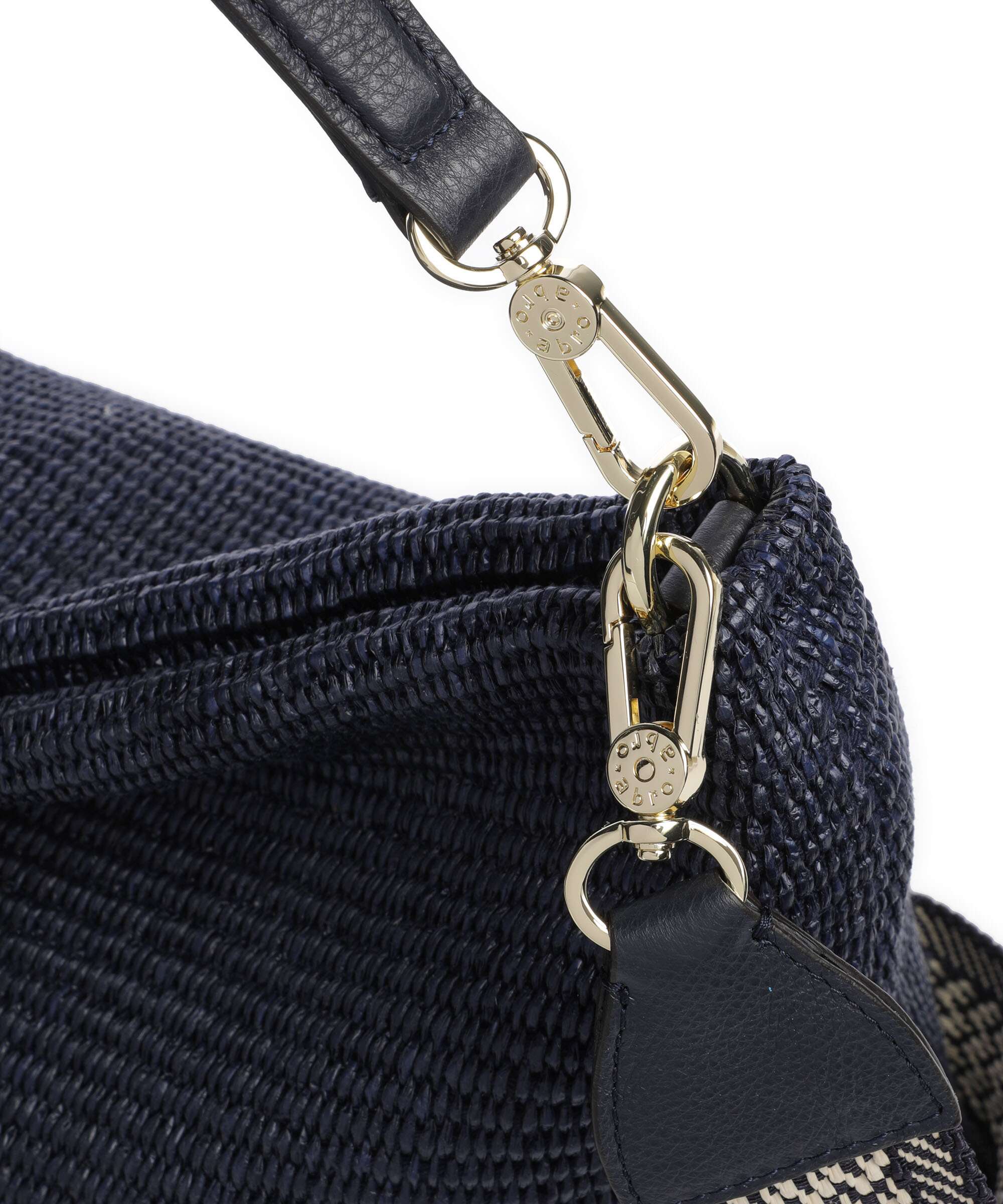 Abro Raffia Kaia Hobo tas navy - Image 4