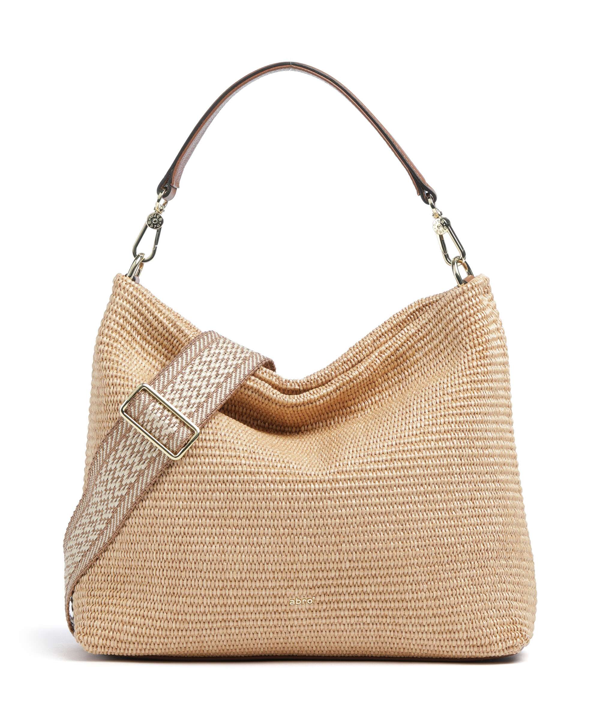 Abro Raffia Kaia Hobo tas natural