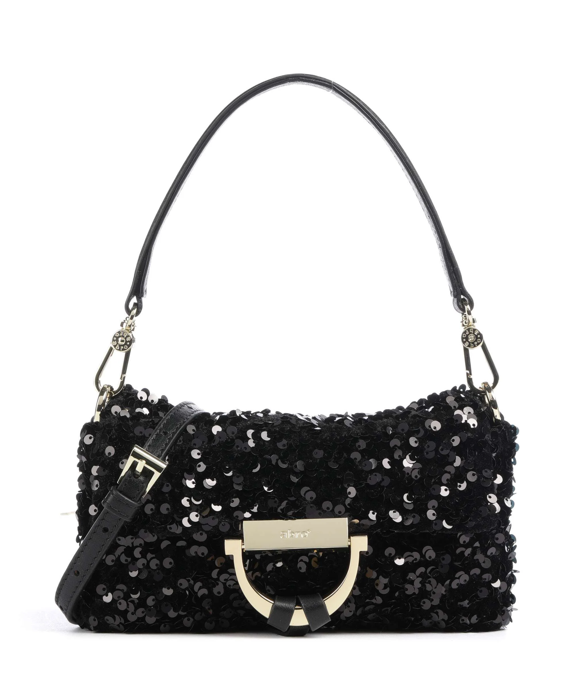 Abro Sequins Temi Schoudertas black/gold