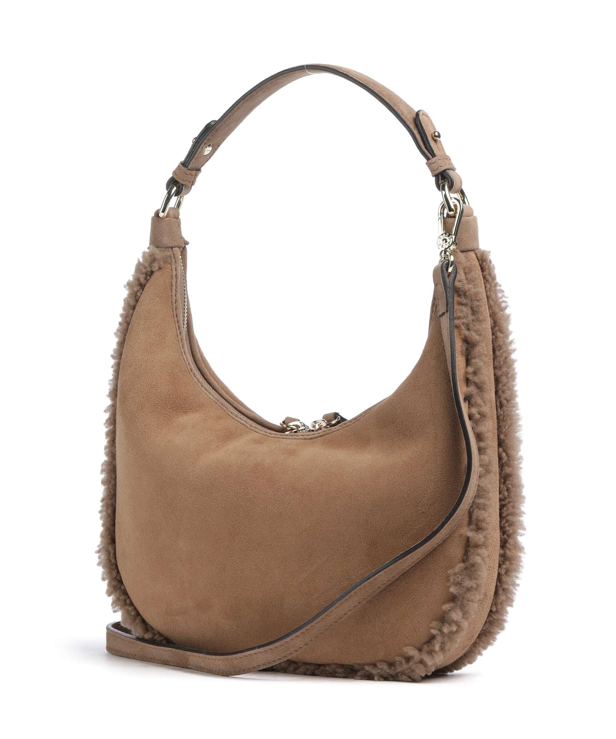 Abro Shearling Nana Mini Schoudertas cappuccino - Image 2