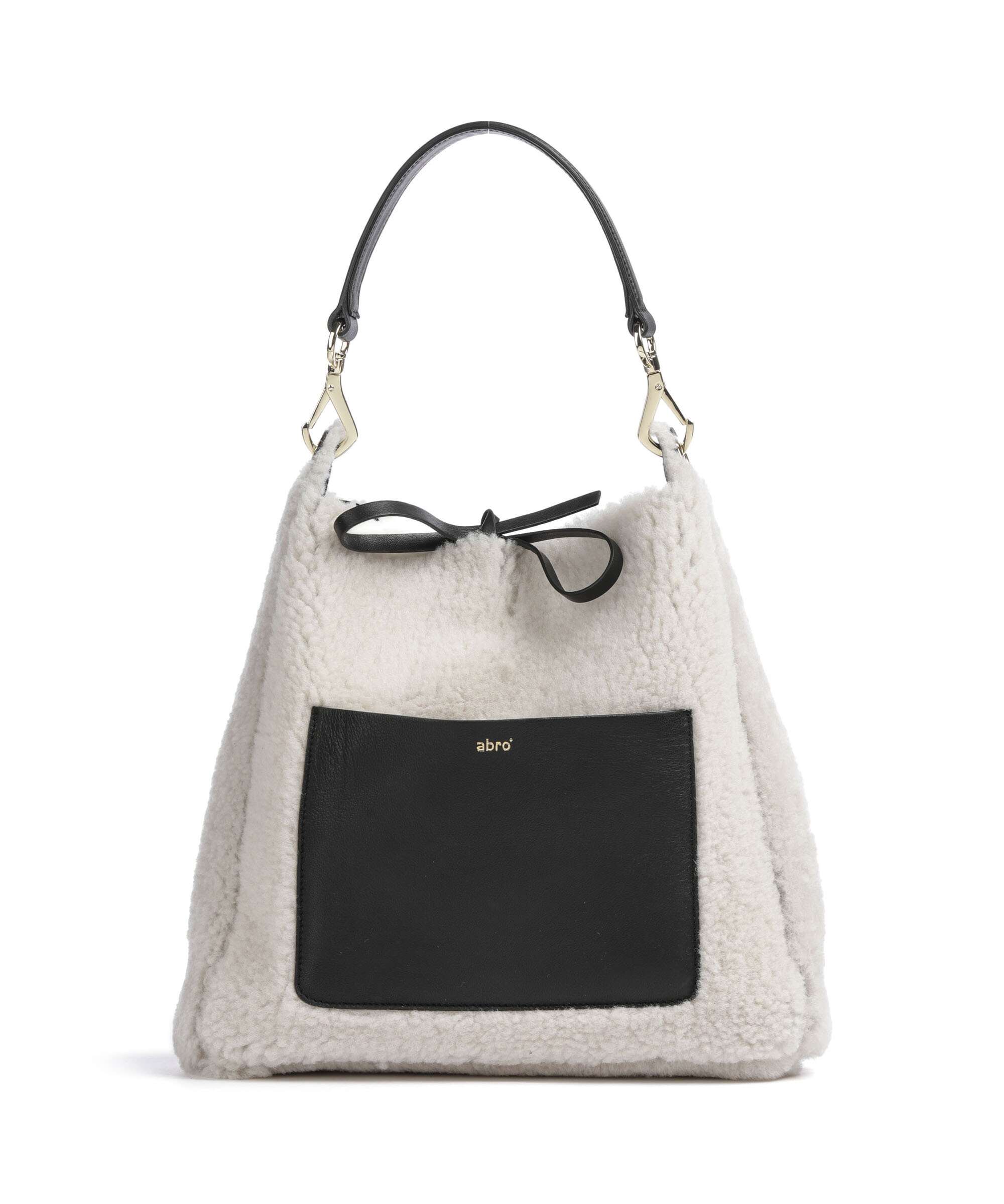 Abro Shearling Raquel Hobo tas black/white - Image 2