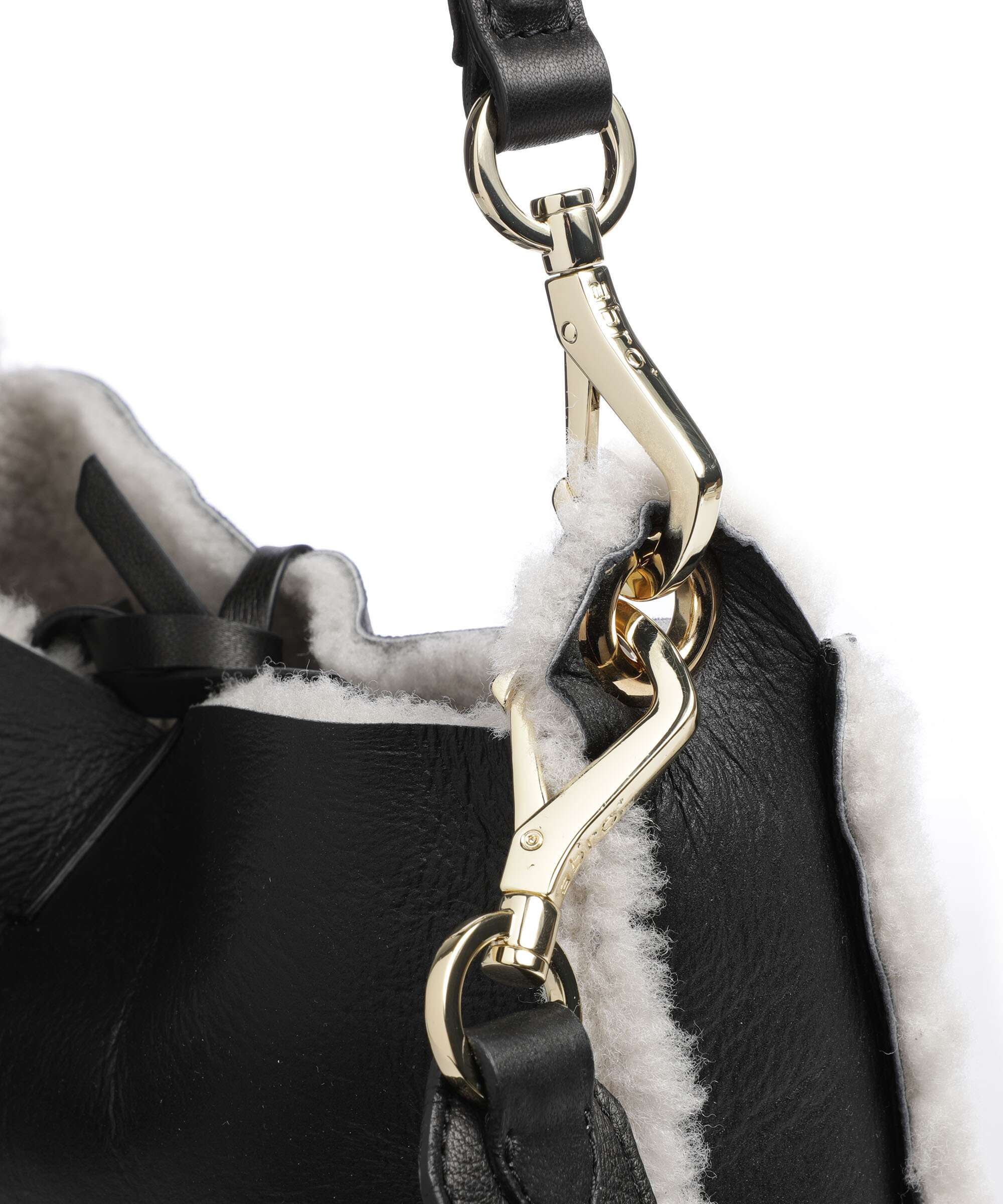 Abro Shearling Raquel Hobo tas black/white - Image 6