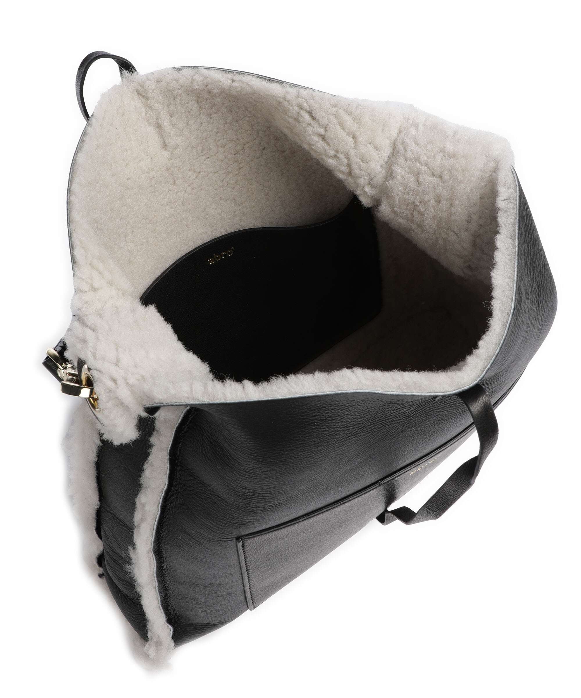 Abro Shearling Raquel Hobo tas black/white - Image 7