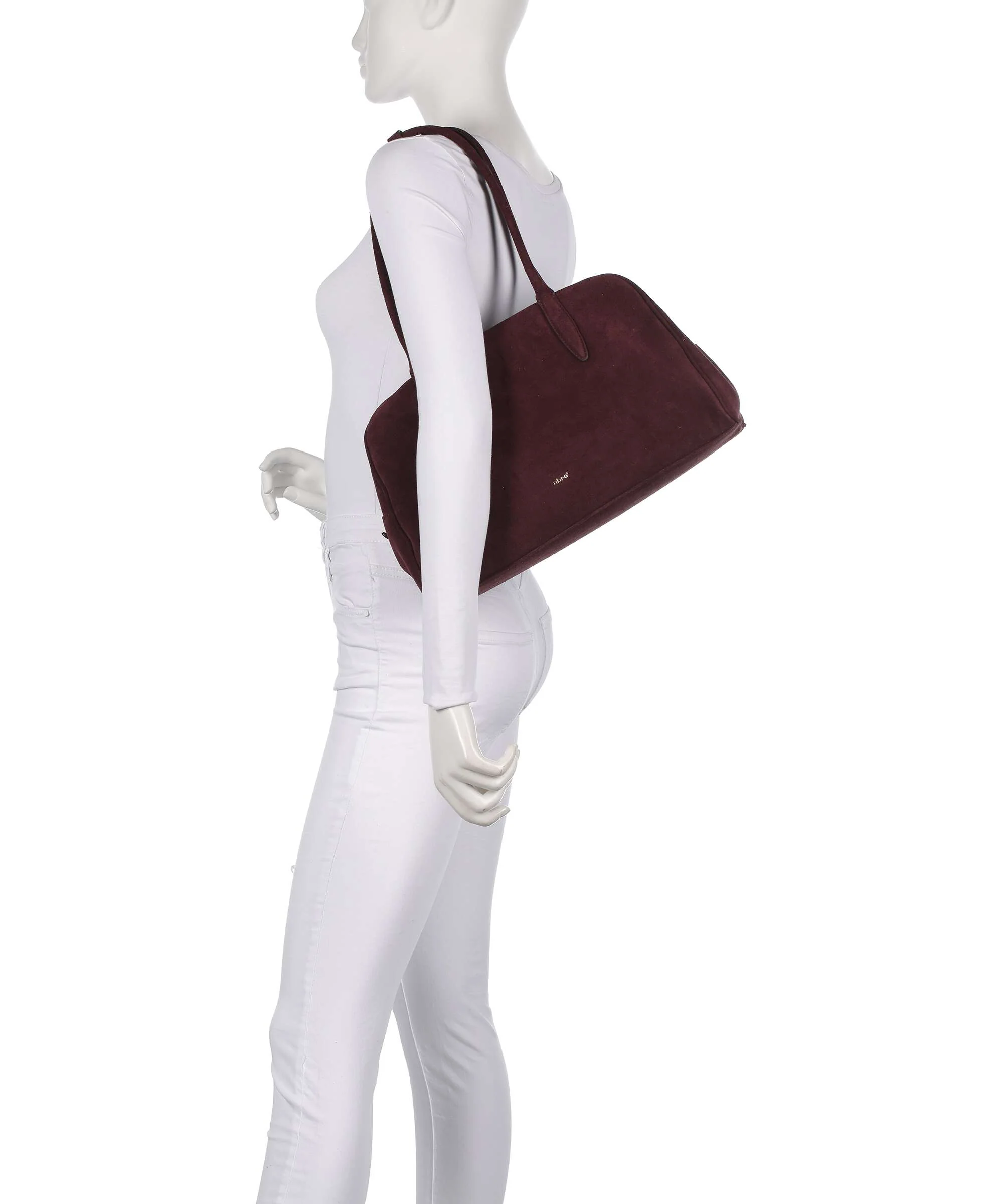 Abro Suede Amara Schoudertas burgundy - Image 3