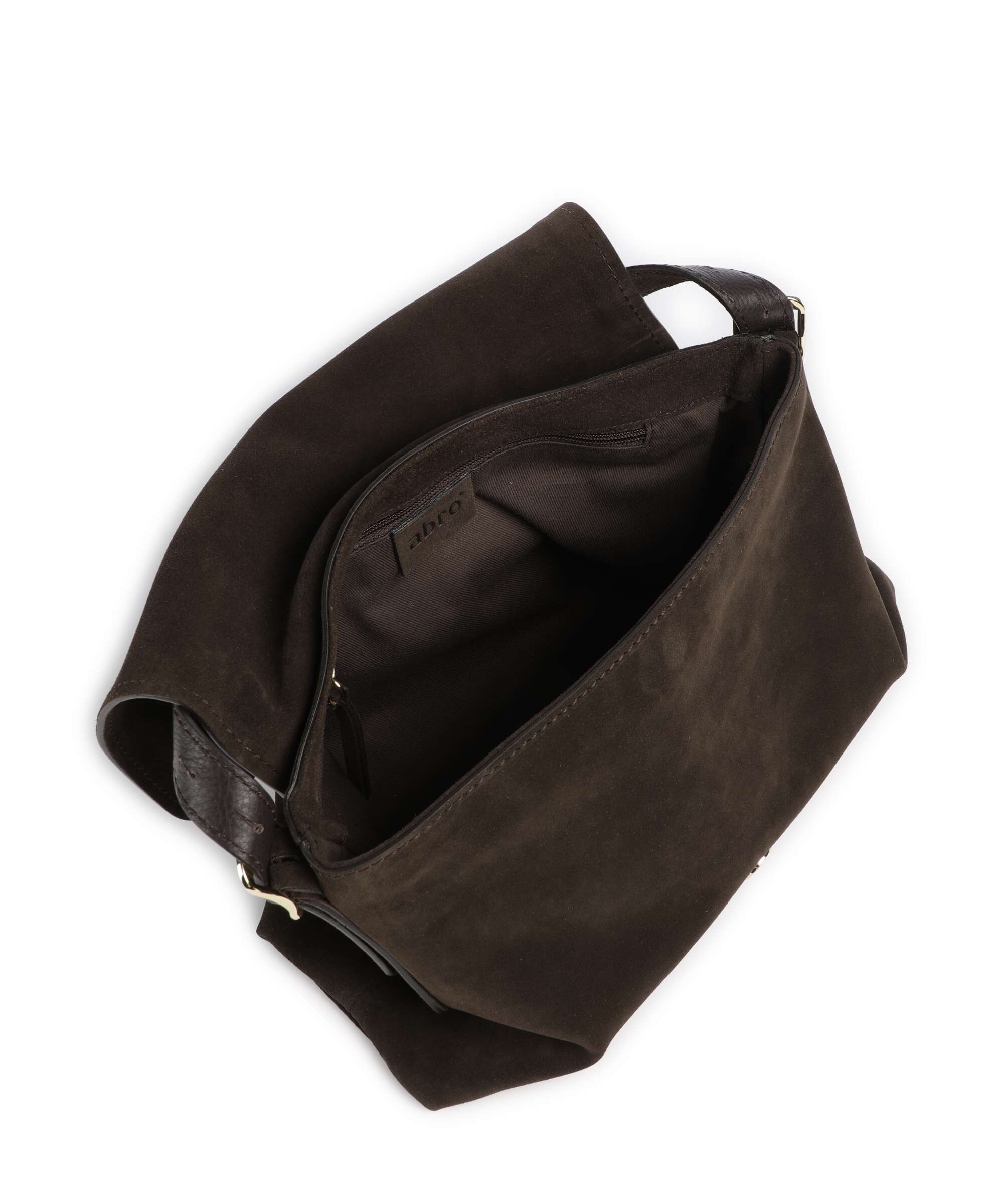 Abro Suede Carina Hobo tas dark brown - Image 6