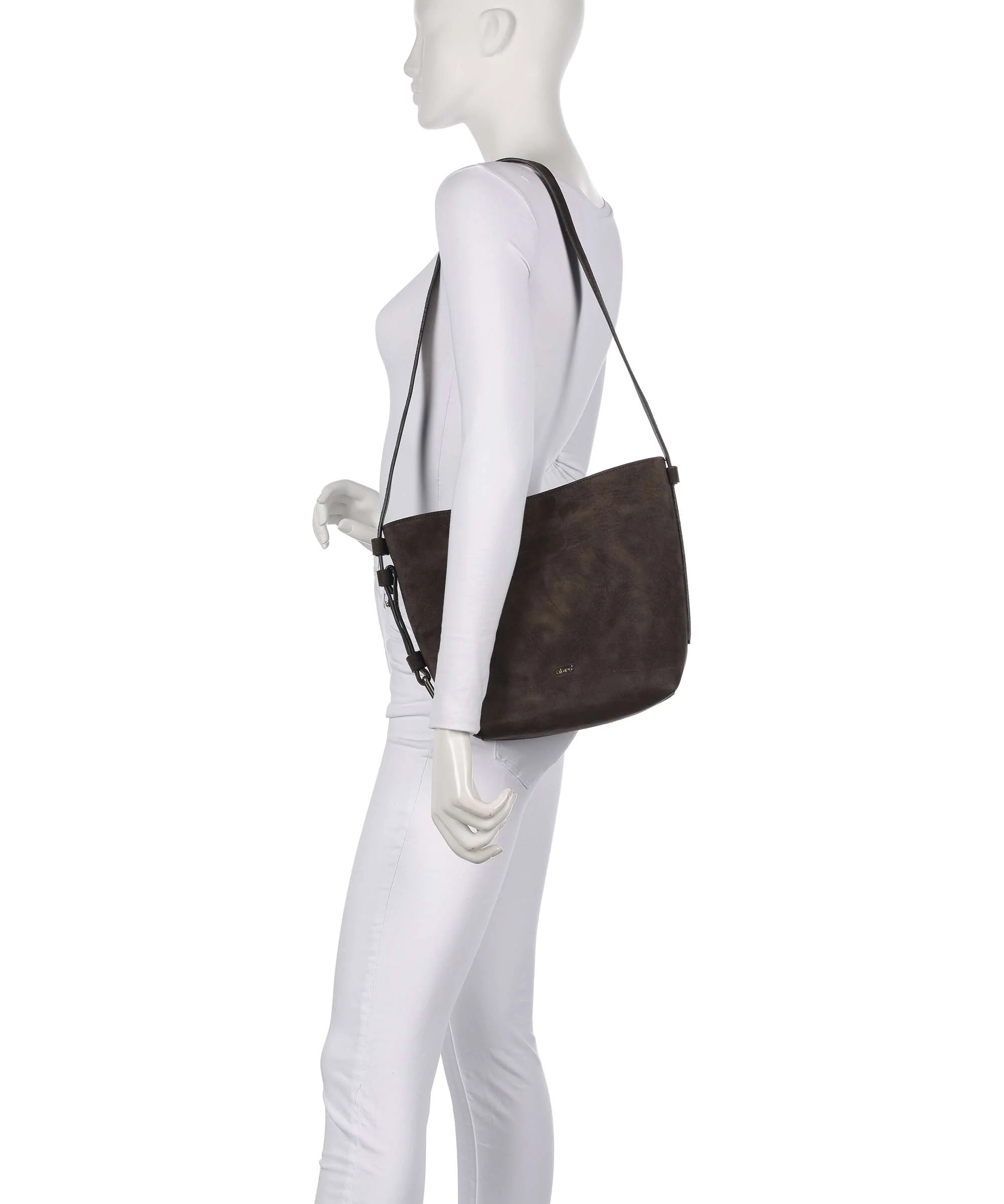 Abro Suede Cosmo Hobo tas dark brown - Image 3