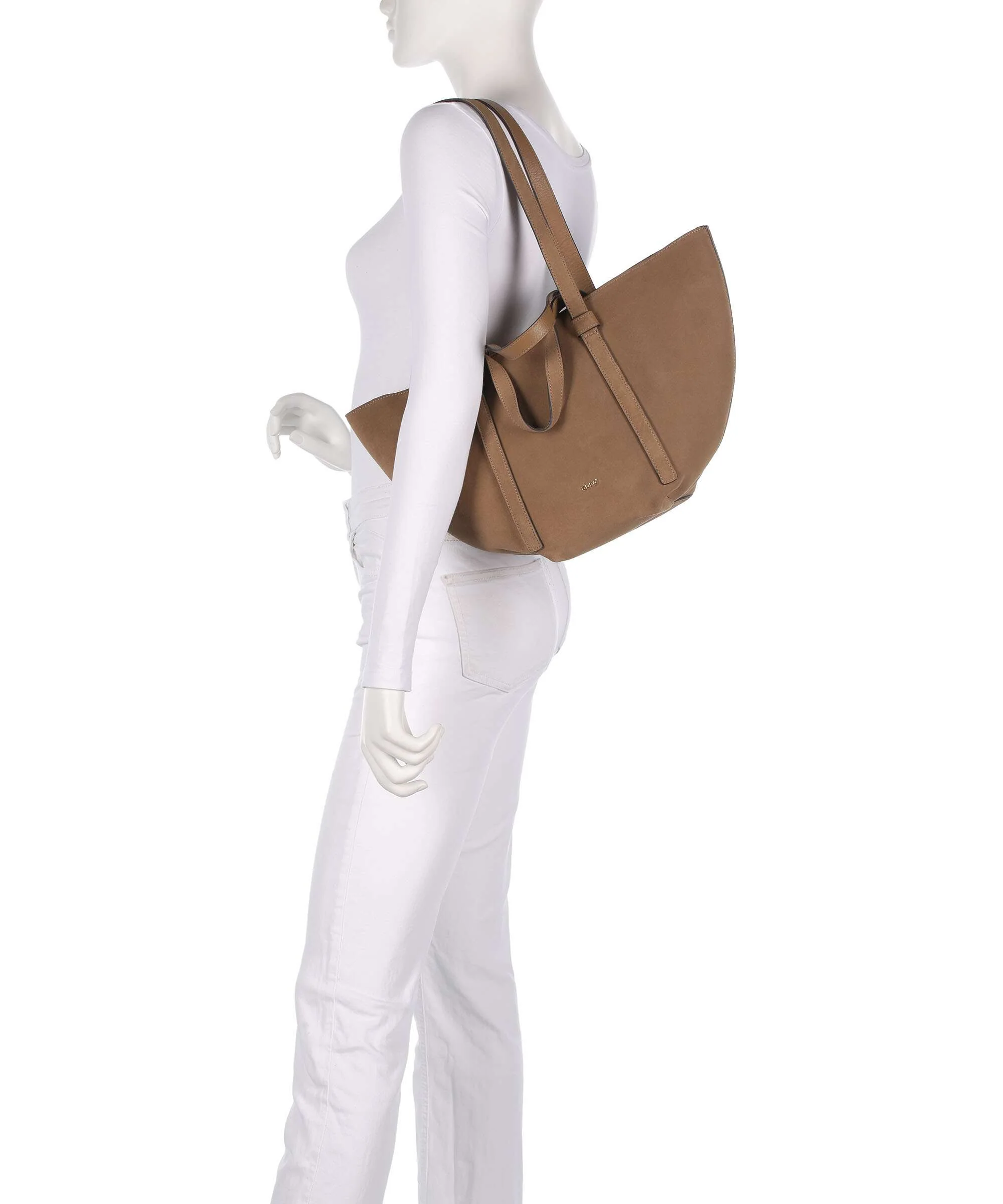 Abro Suede Cosmo Medium Boodschappentas camel - Image 3