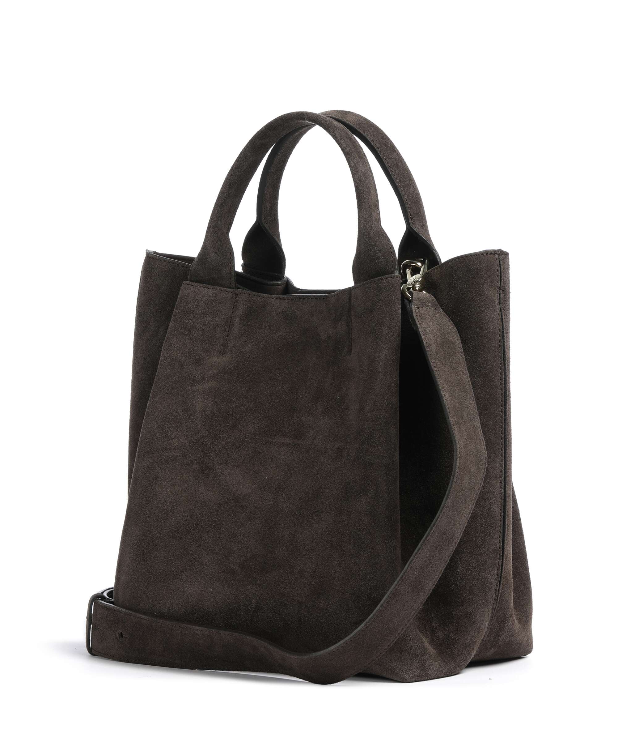 Abro Suede Essential Medium Handtas dark brown - Image 4