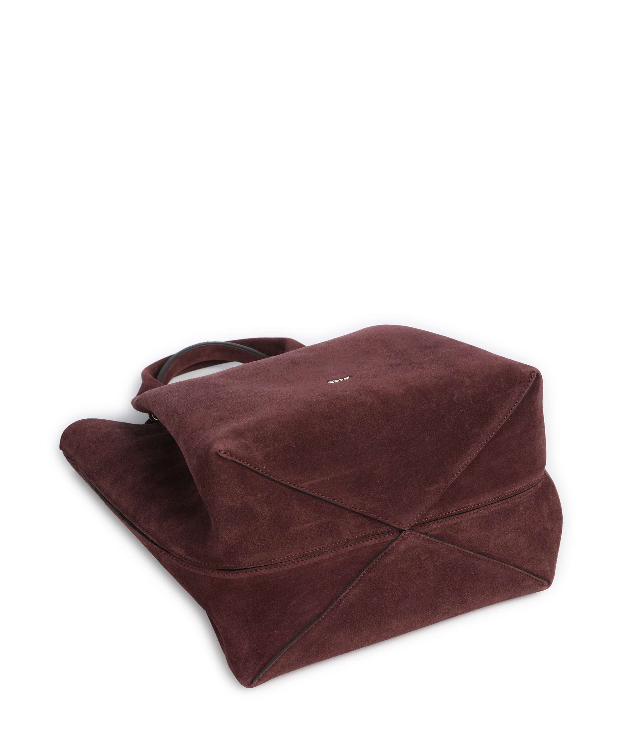 Abro Suede Essential Medium Handtas burgundy - Image 5