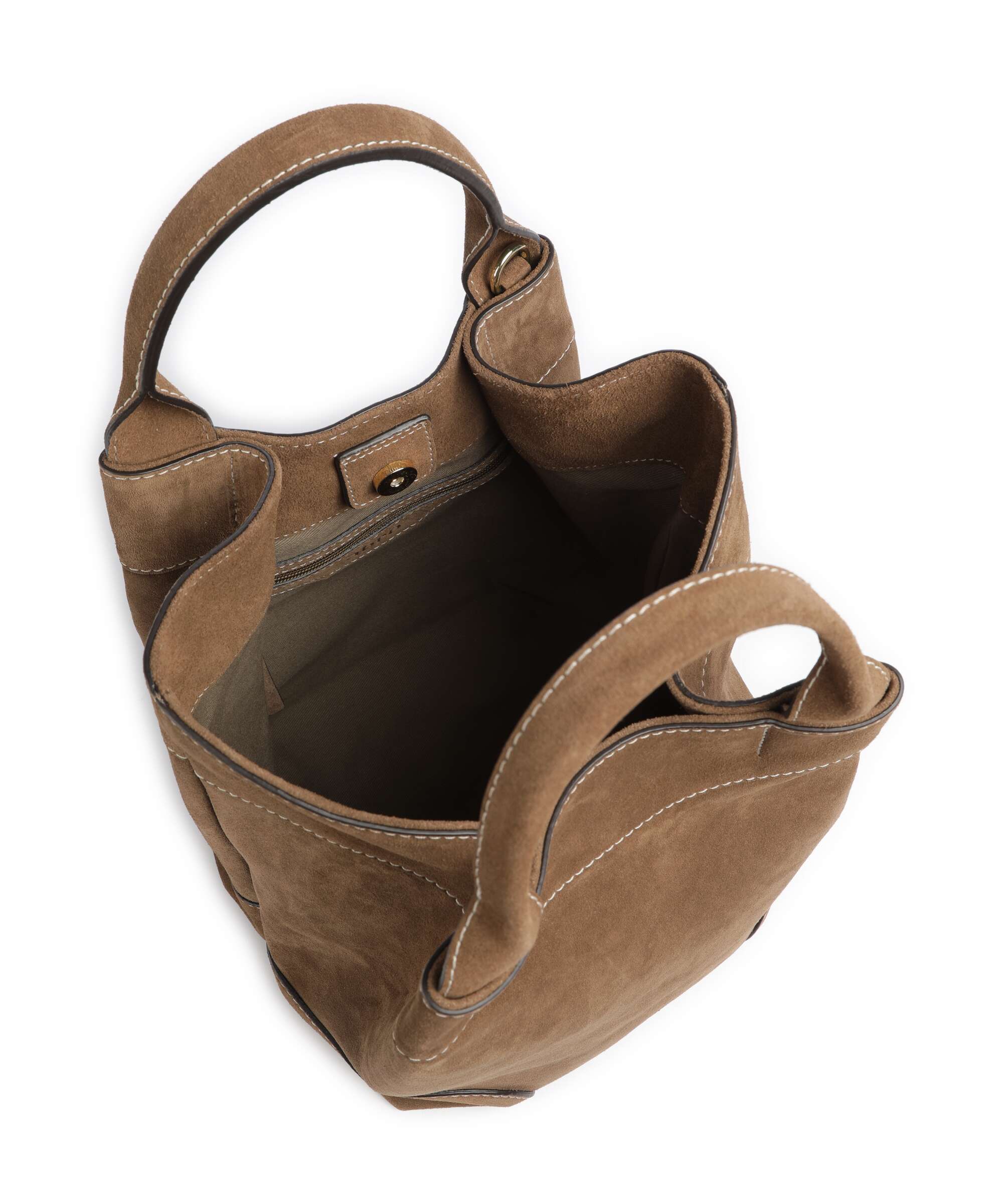 Abro Suede Essential Medium Handtas khaki - Image 6