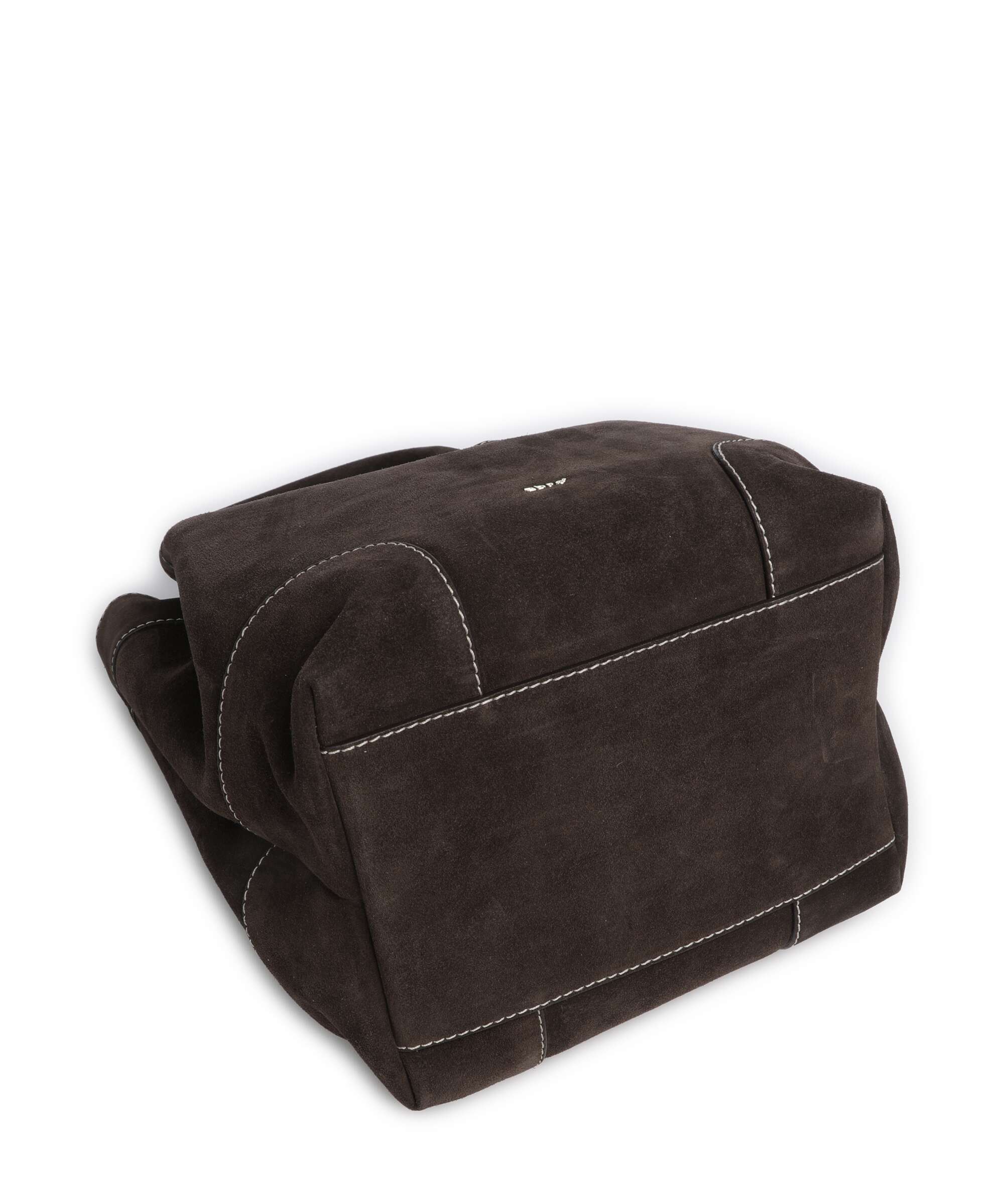 Abro Suede Essential Medium Handtas dark brown - Image 4