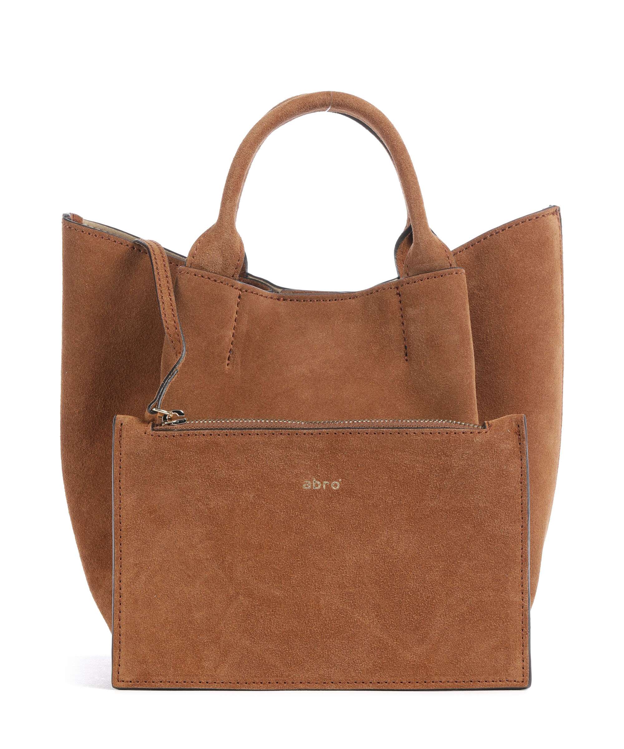 Abro Suede Essential Small Handtas cuoio - Image 4