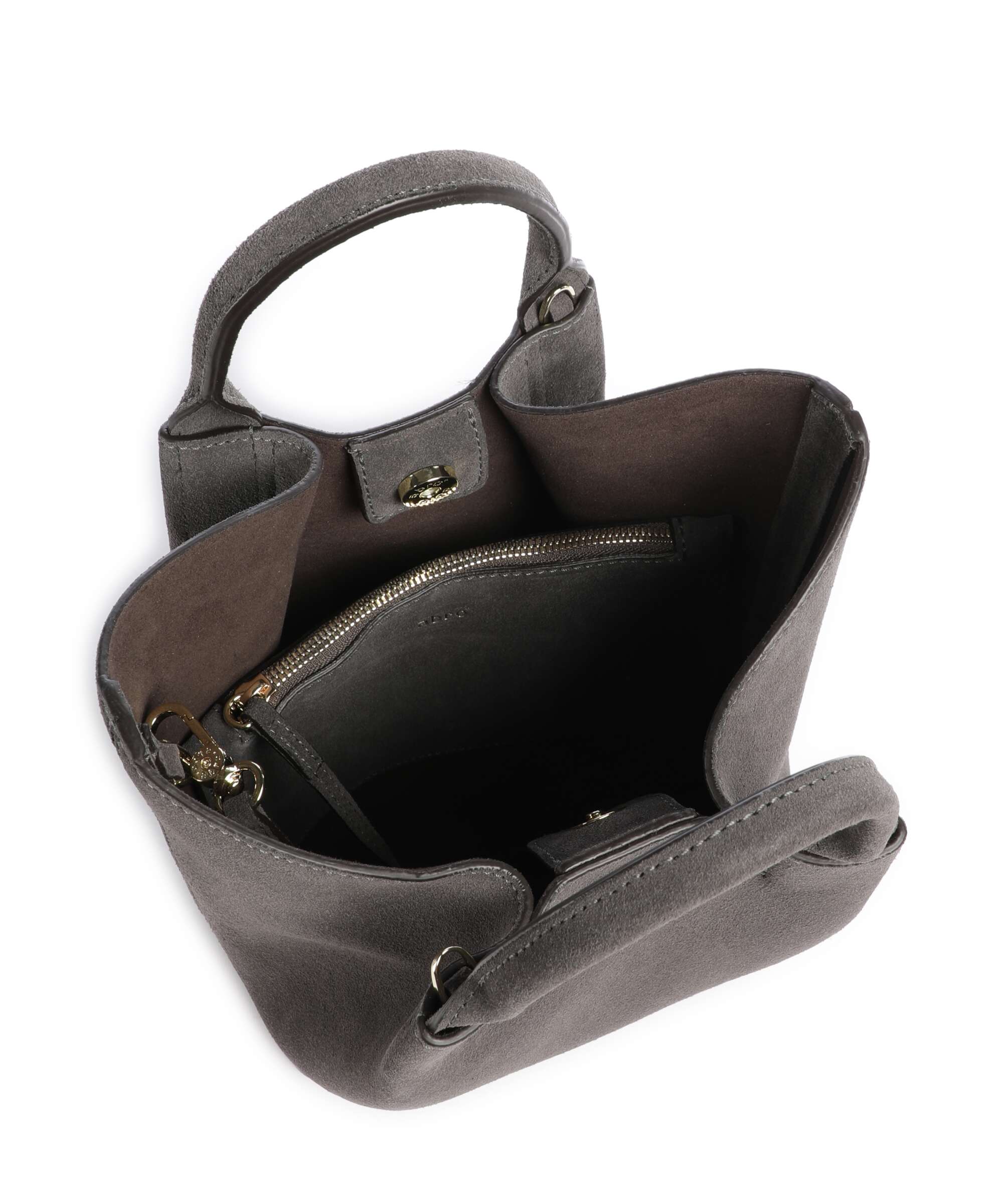 Abro Suede Essential Small Handtas grey - Image 6