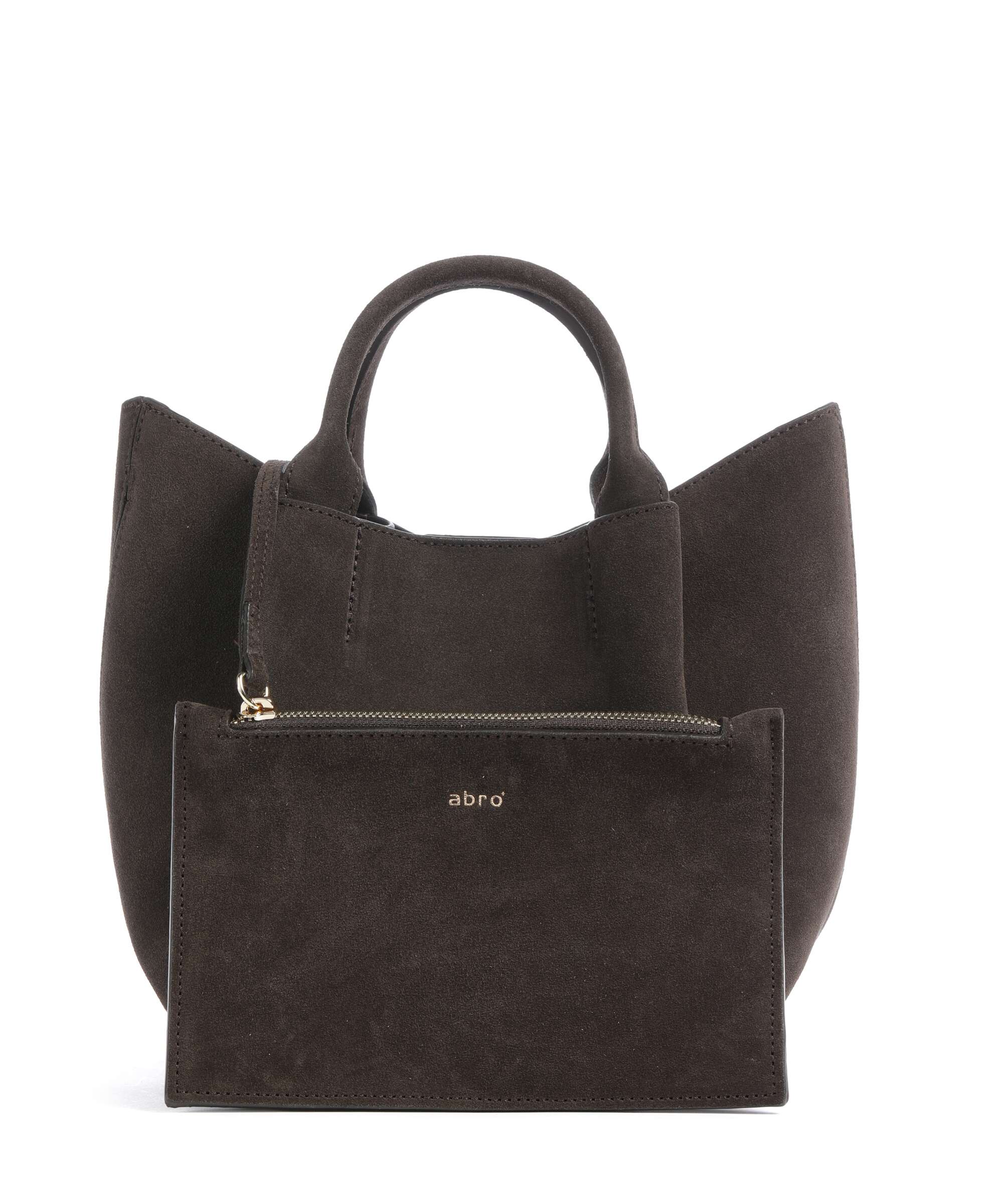 Abro Suede Essential Small Handtas dark brown - Image 2
