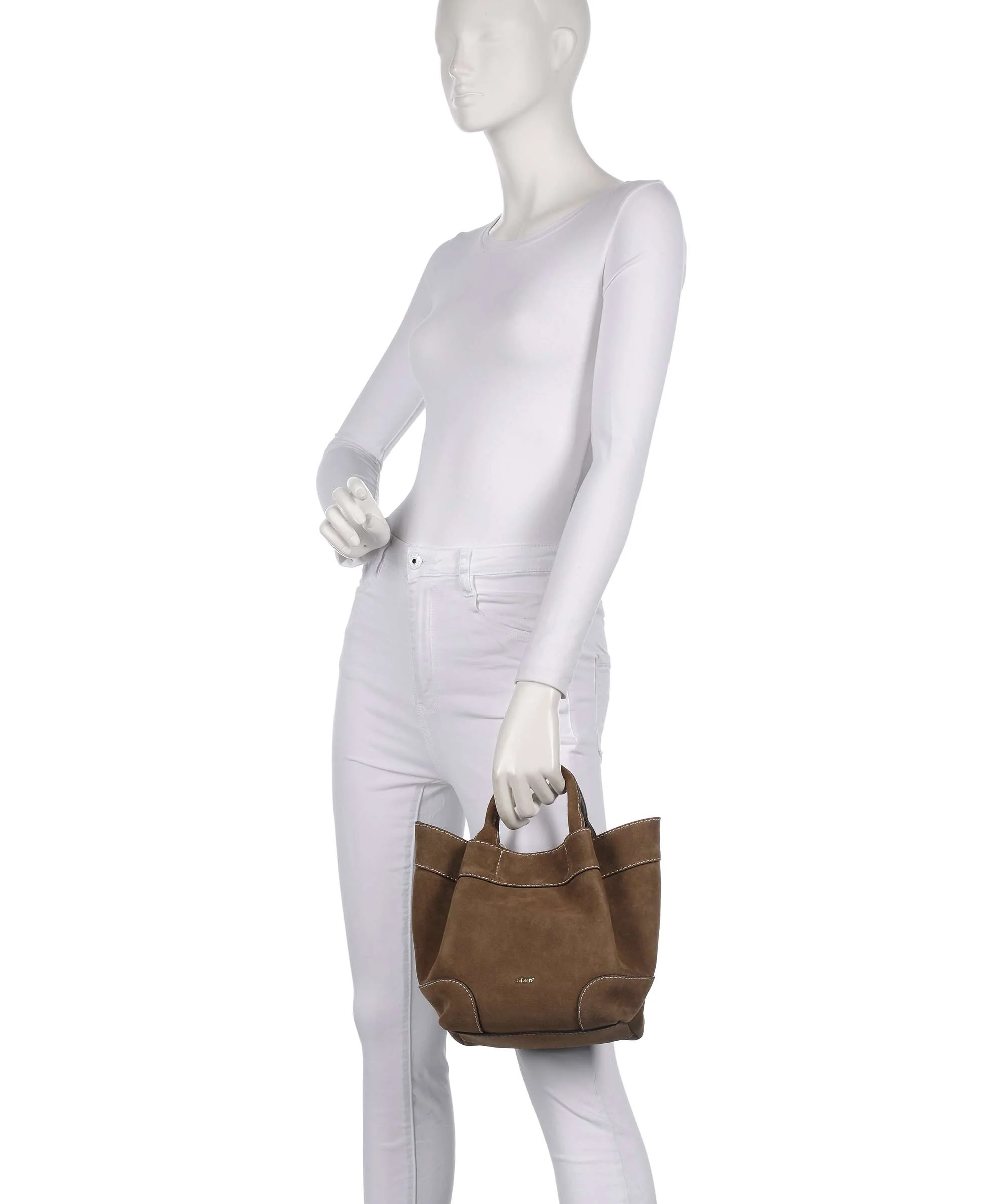 Abro Suede Essential Small Handtas khaki - Image 3
