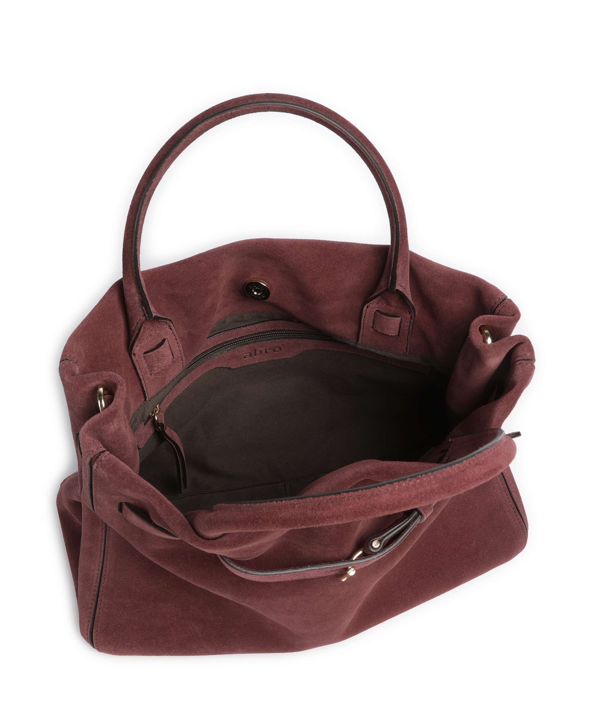 Abro Suede Jill Handtas burgundy - Image 5