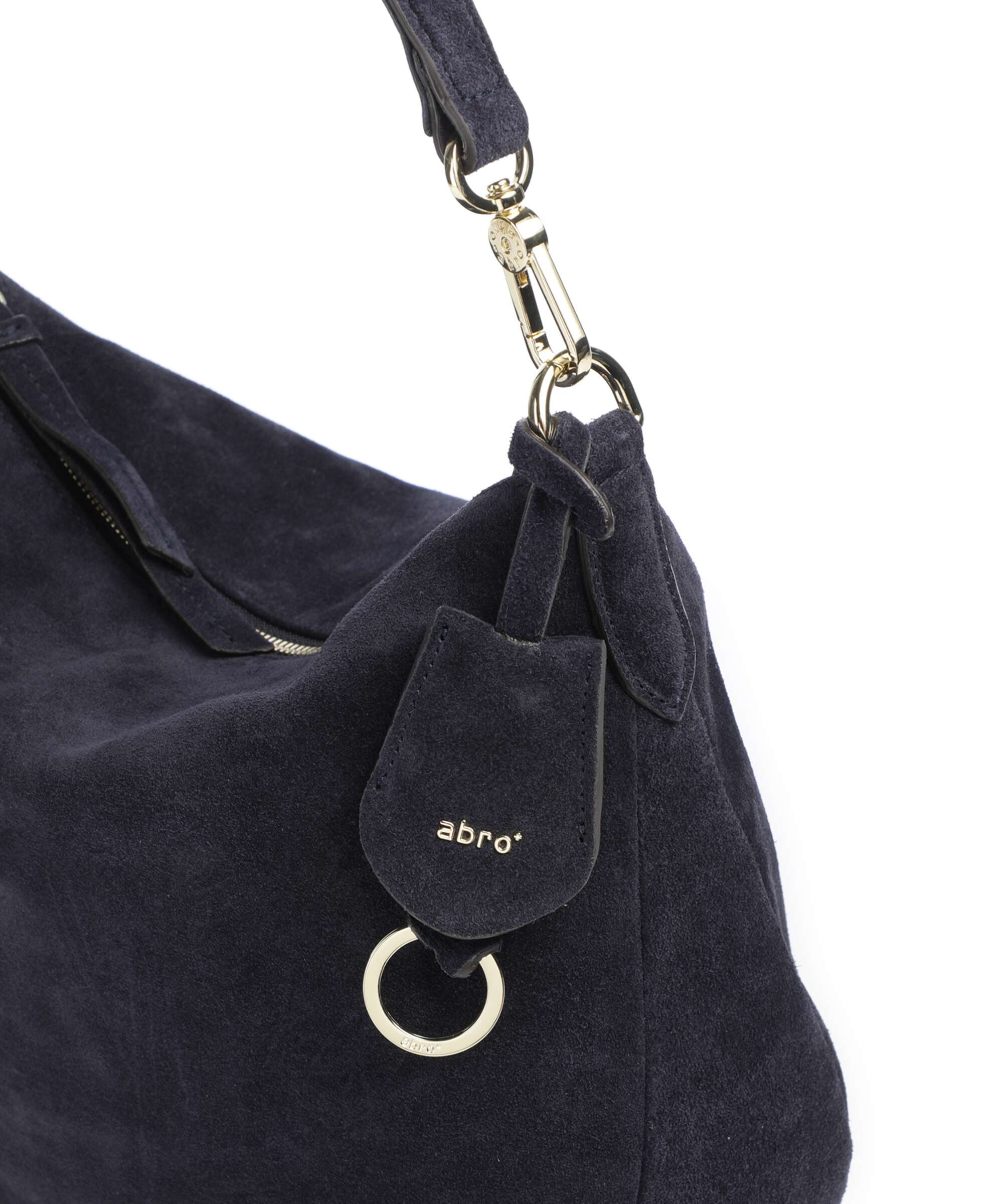 Abro Suede Juna Small Hobo tas navy - Image 4