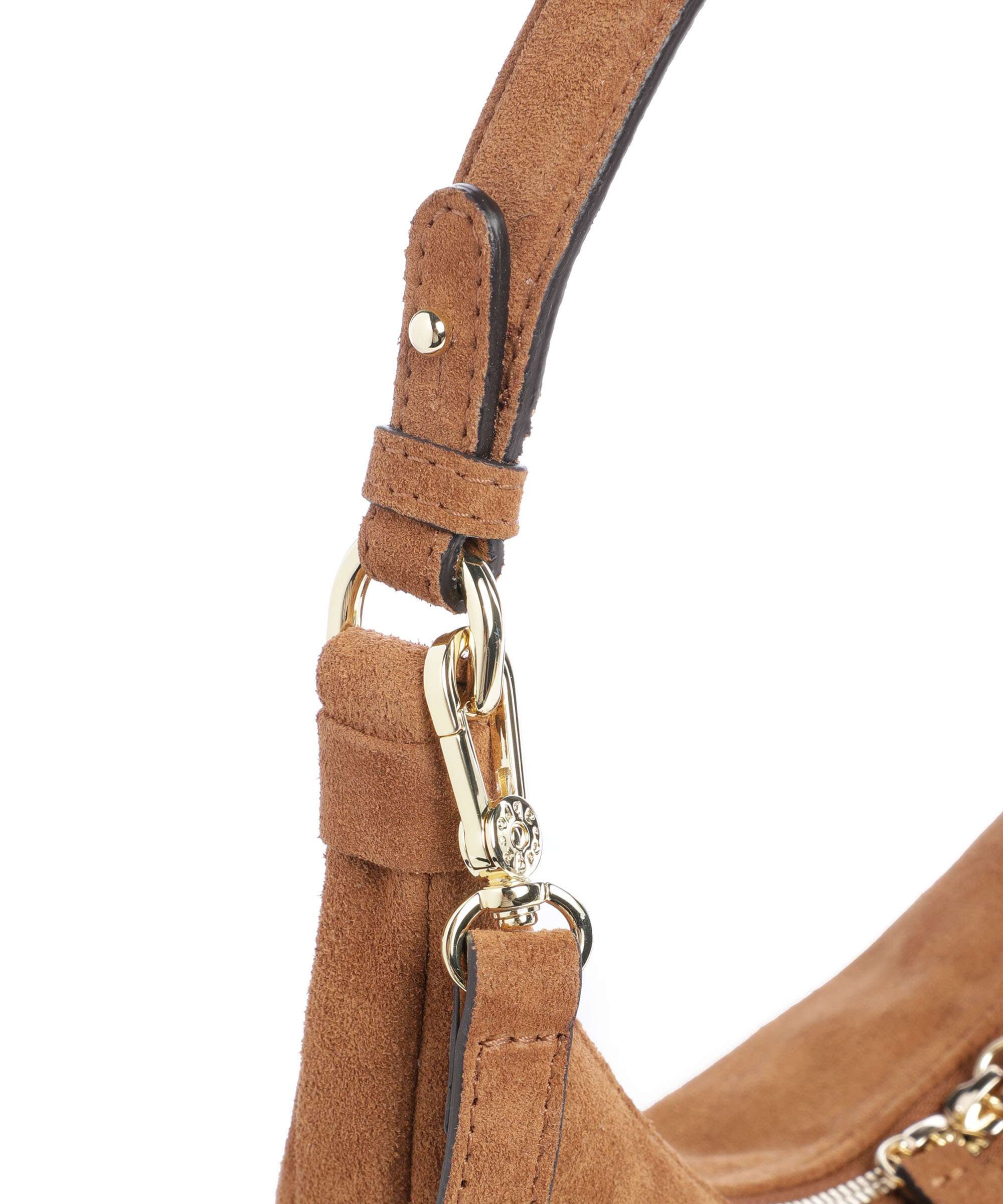 Abro Suede Nana Mini Hobo tas cuoio - Image 4