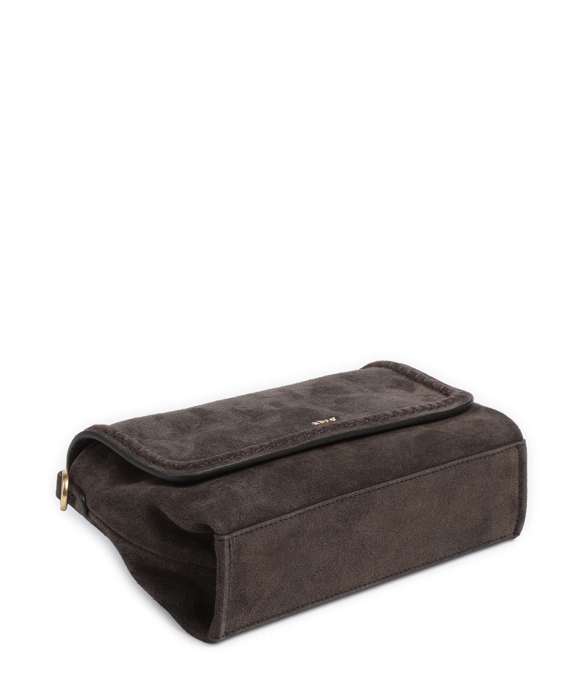 Abro Suede Signature Schoudertas dark brown - Image 5