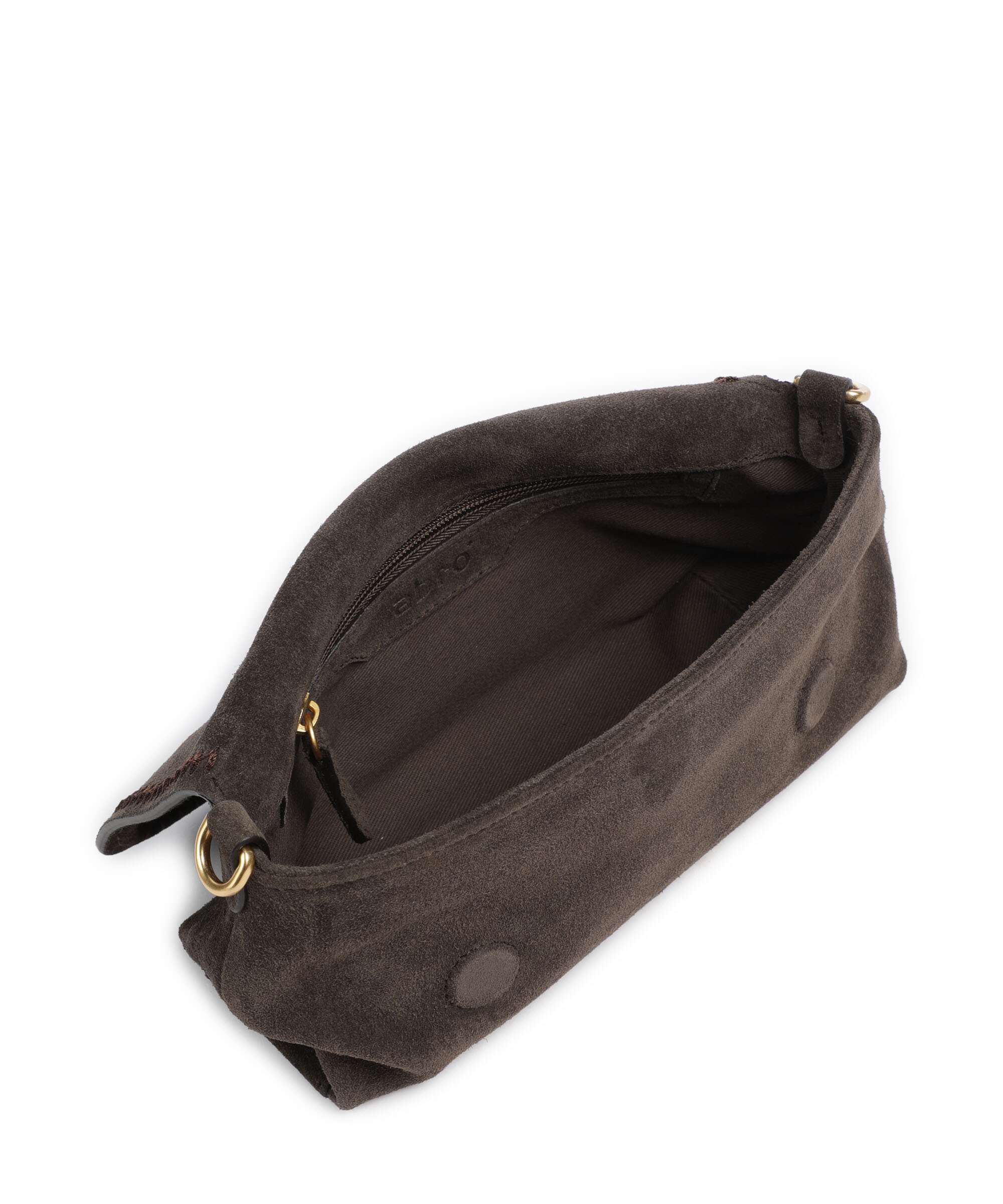 Abro Suede Signature Schoudertas dark brown - Image 6