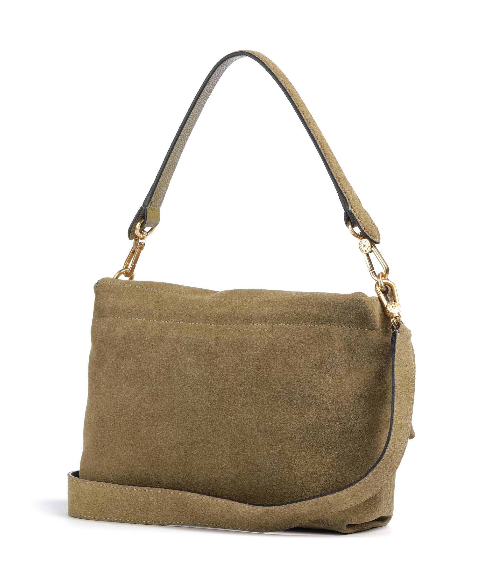 Abro Suede Temi Medium Schoudertas mud - Image 2