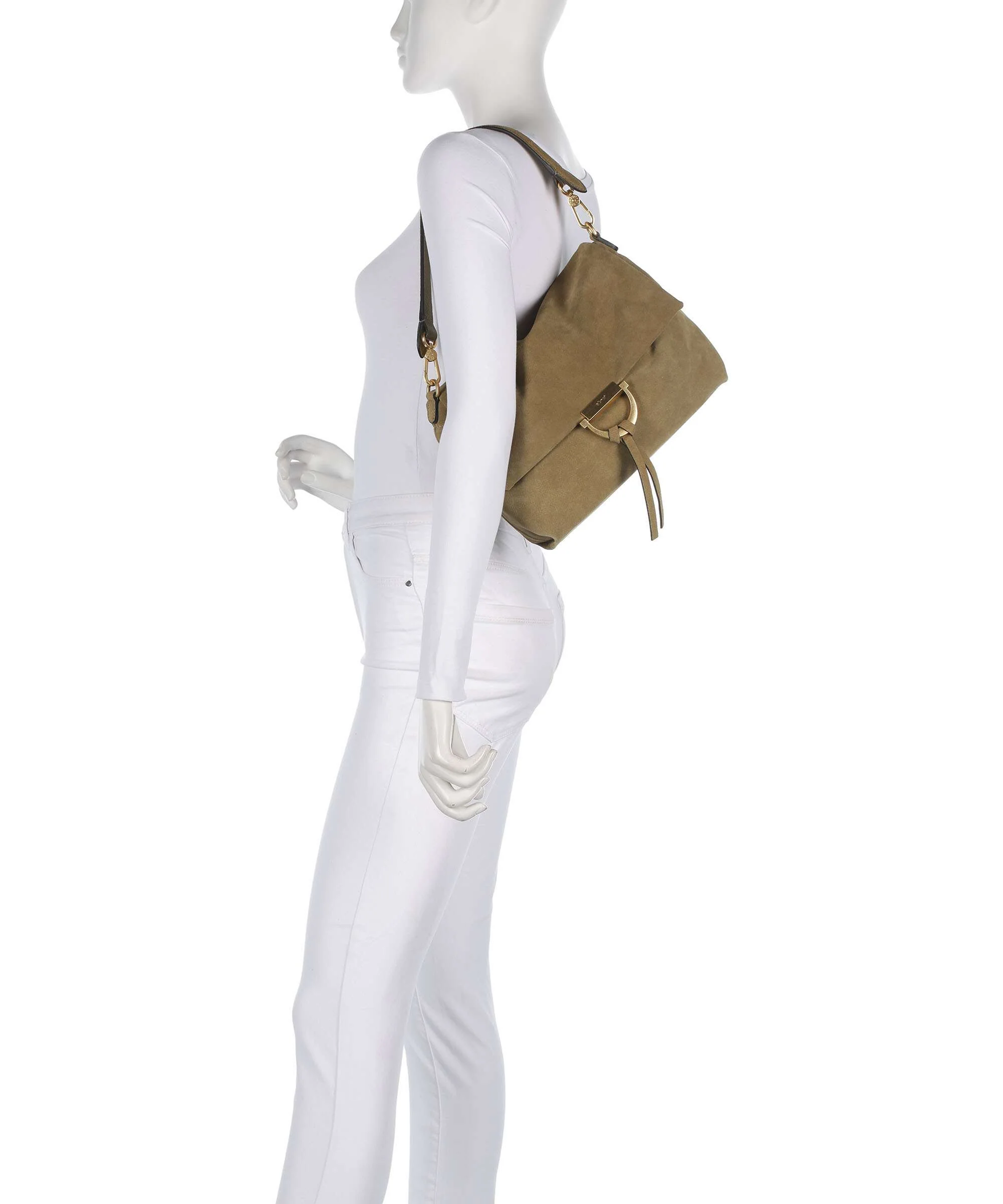 Abro Suede Temi Medium Schoudertas mud - Image 3