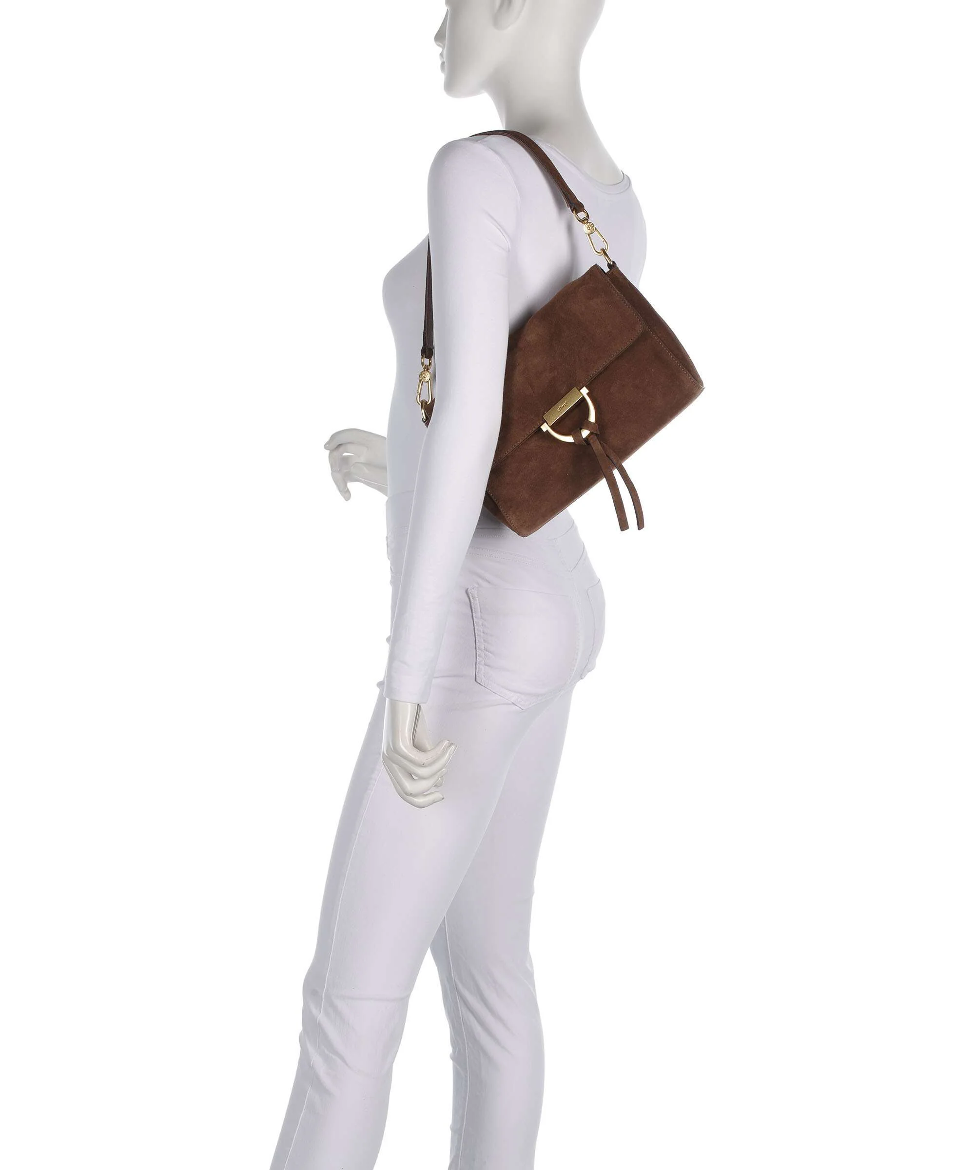 Abro Suede Temi Schoudertas wood - Image 3