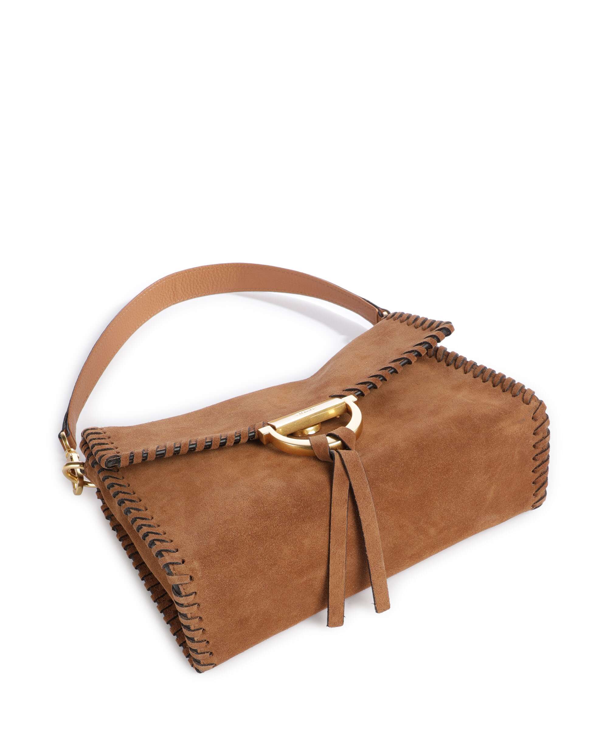 Abro Suede Temi Stitch Schoudertas cuoio - Image 5